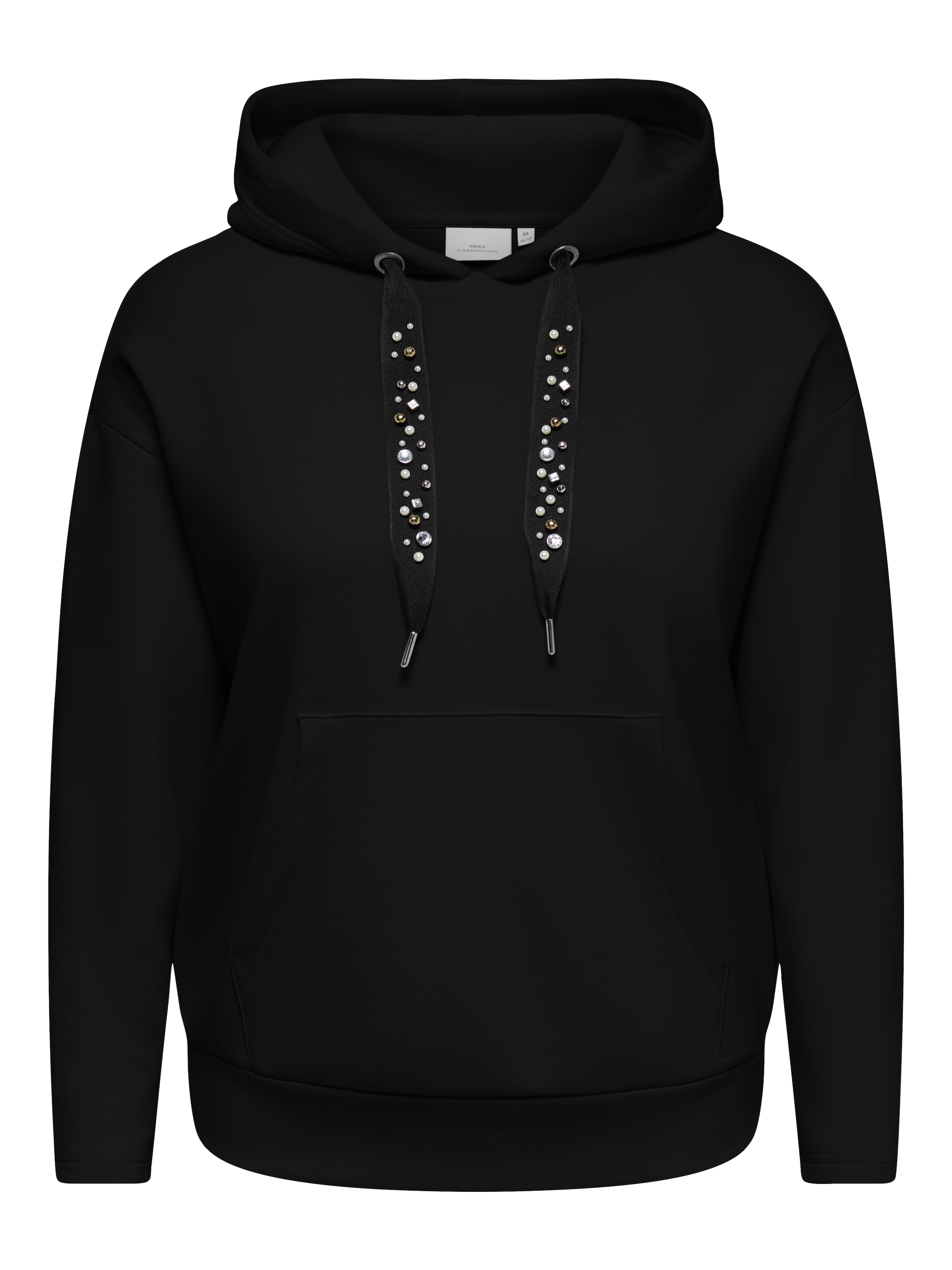 ONLY CARMAKOMA Kapuzensweatshirt »CARSCARLETT FANCY L/S SWT JRS«, Materialmix
