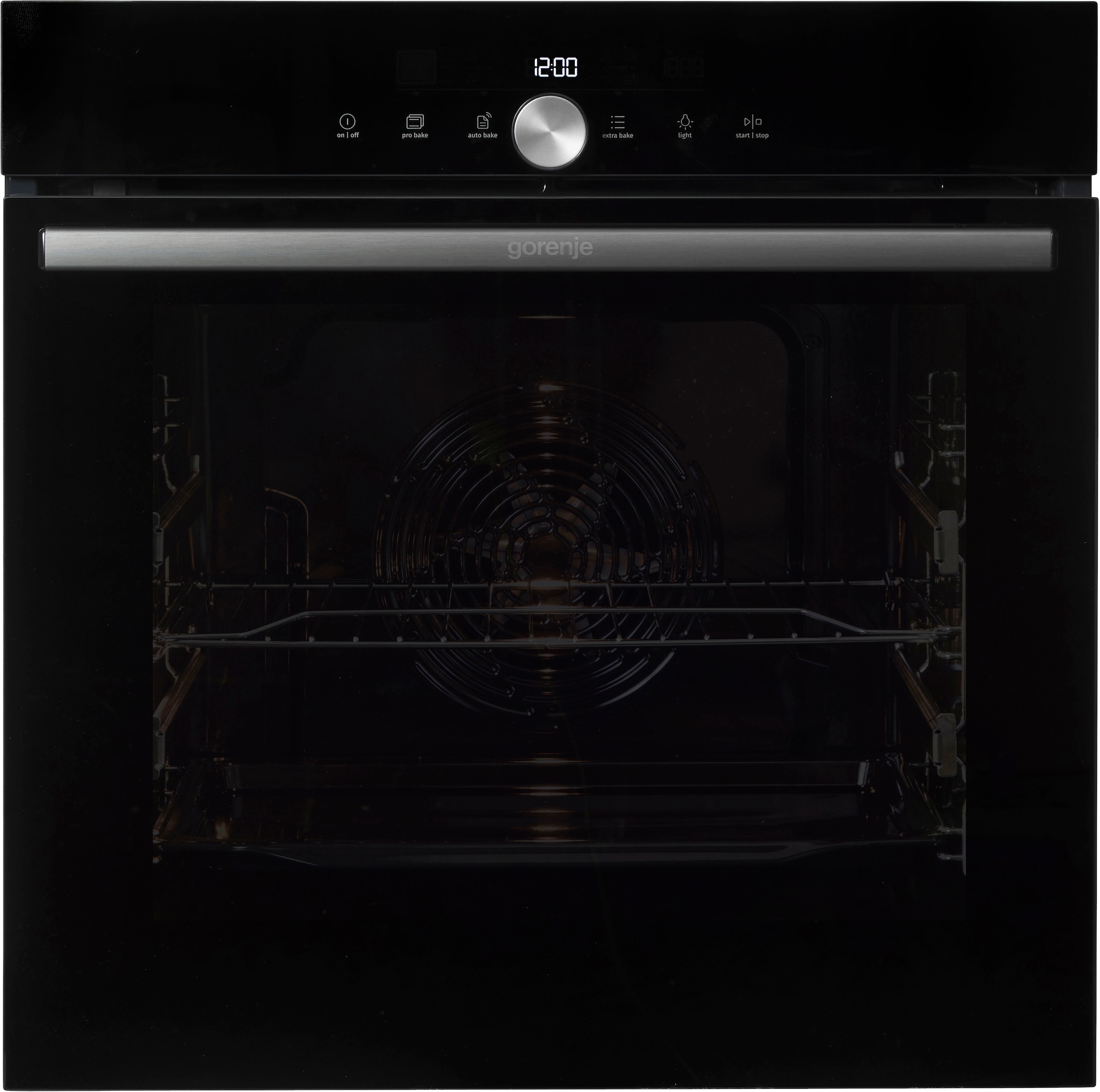 GORENJE Einbaubackofen »BOS 6747 A09DBGOT«, BOS 6747 A09DBGOT, mit 2-fach-Teleskopauszug, ecoClean, Black Design