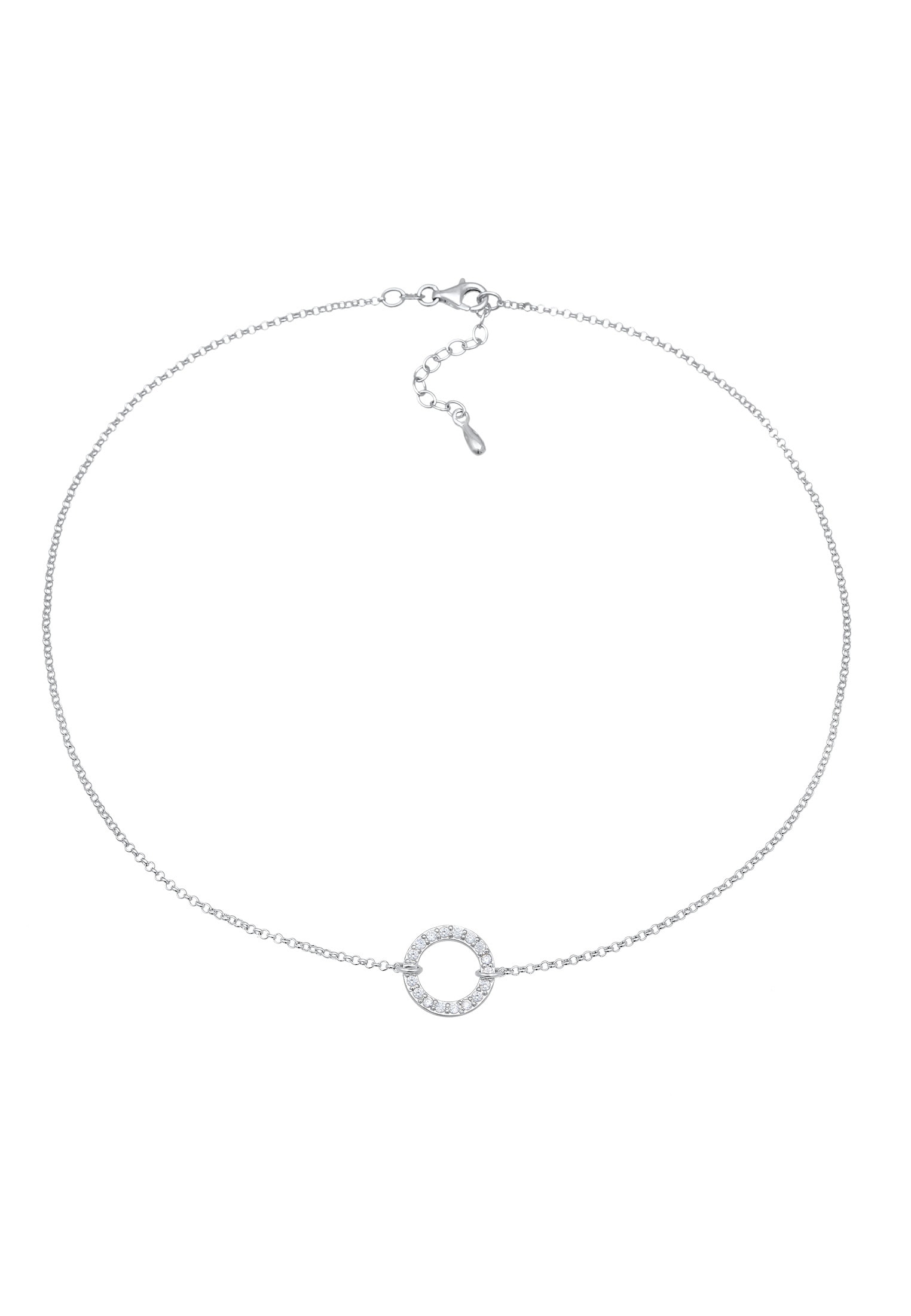 Elli Choker »Halskette Choker Kreis Zirkonia Trend 925«