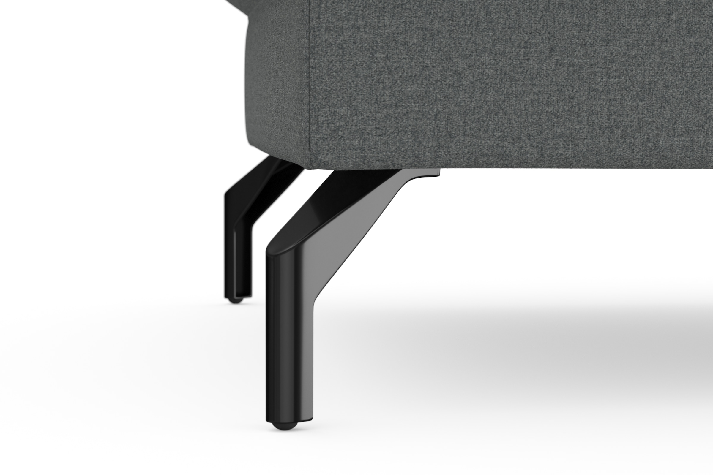 sit&more Hocker »Fashion« inklusive Federkern, mit hochwertigen, schwarzen Metallfüßen