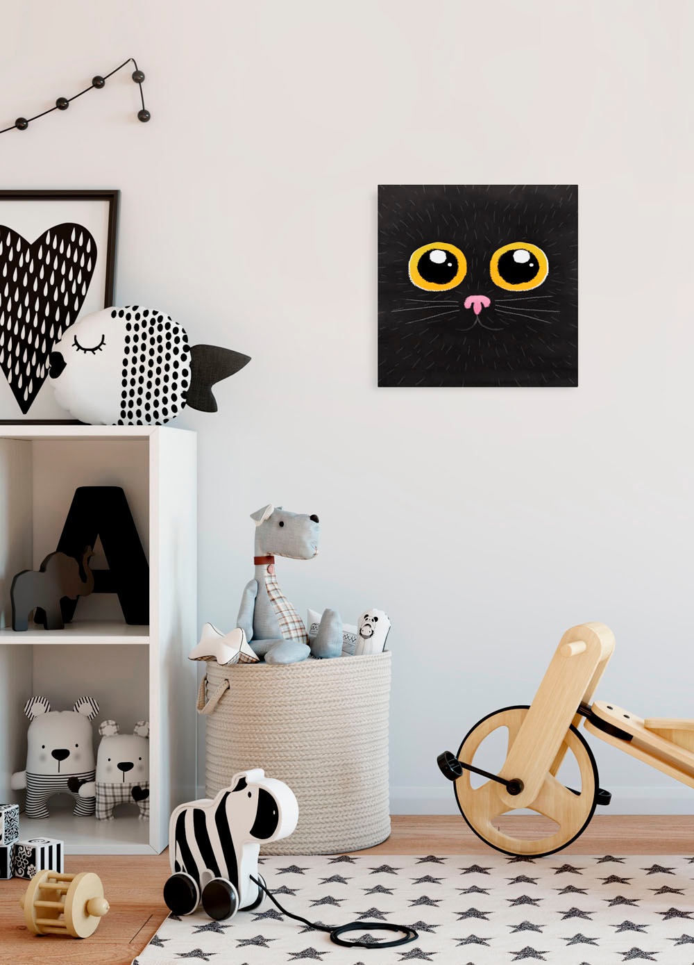 bestellen Komar Cat«, 30x30 cm (Breite (1 »Black Leinwandbild Höhe), St.), Keilrahmenbild bei x OTTO online