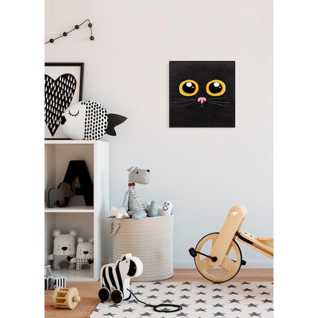Komar Leinwandbild »Black Cat«, (1 St.), 30x30 cm (Breite x Höhe),  Keilrahmenbild bestellen online bei OTTO