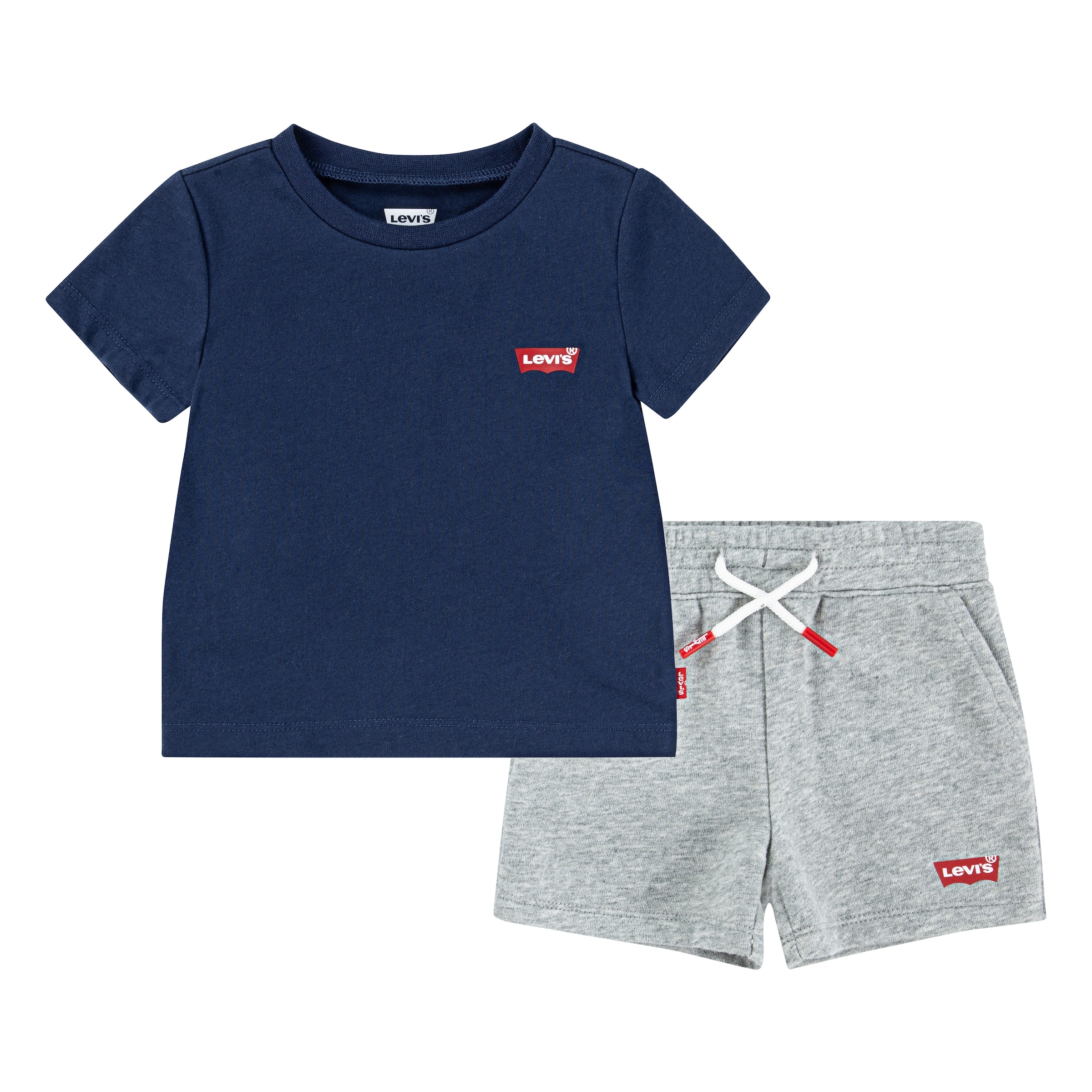 Levi's® Kids Shirt & Shorts »LVB BATWING TEE & KNIT SHORT S«, mit Markenlabel - supersoft