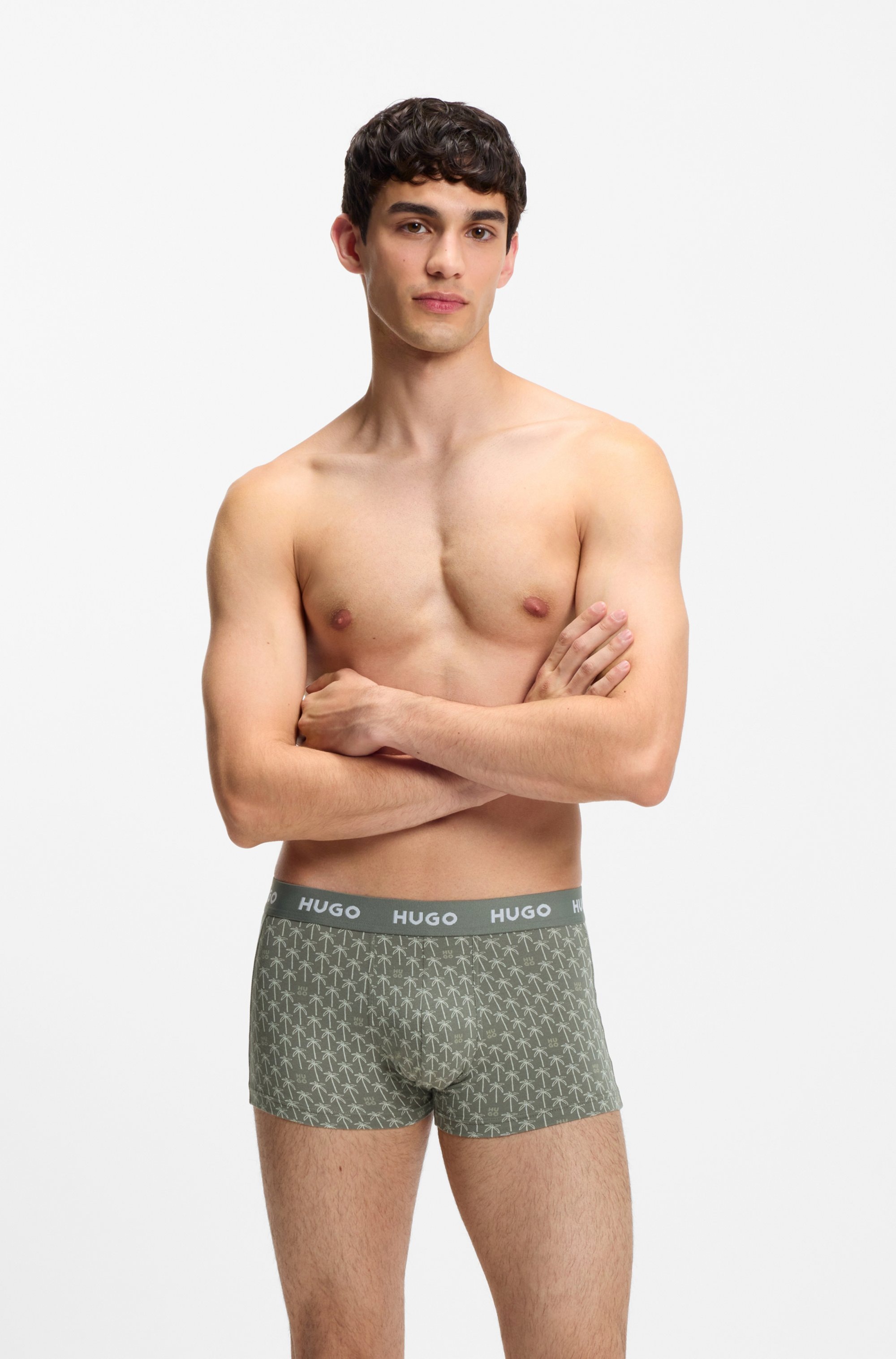 HUGO Underwear Trunk »TRUNK TRIPLET DESIGN« Packung, 3 Stk. mit Logobund