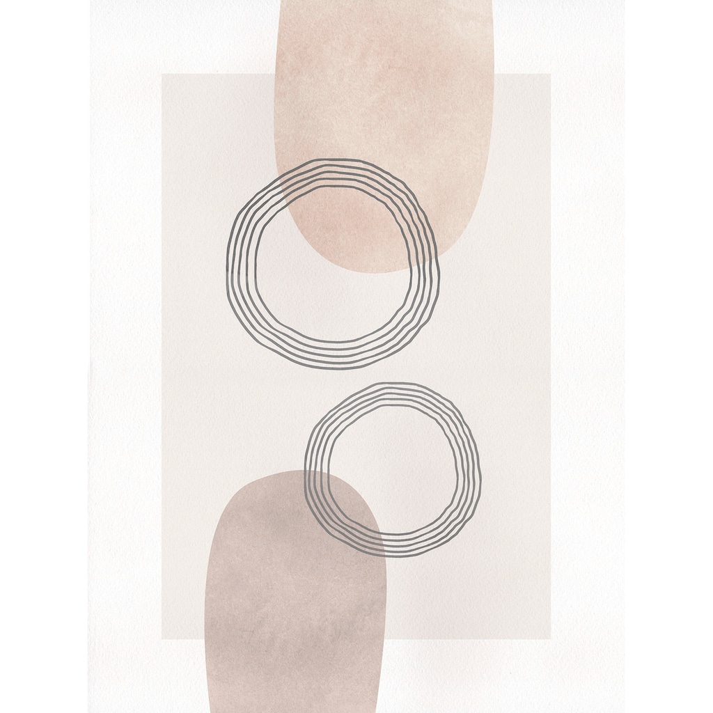 Komar Wandbild »Line Art Circles«, (1 St.), Deutsches Premium-Poster Fotopapier mit seidenmatter Oberfläche und hoher Lichtbeständigkeit. Für fotorealistische Drucke mit gestochen scharfen Details und hervorragender Farbbrillanz.