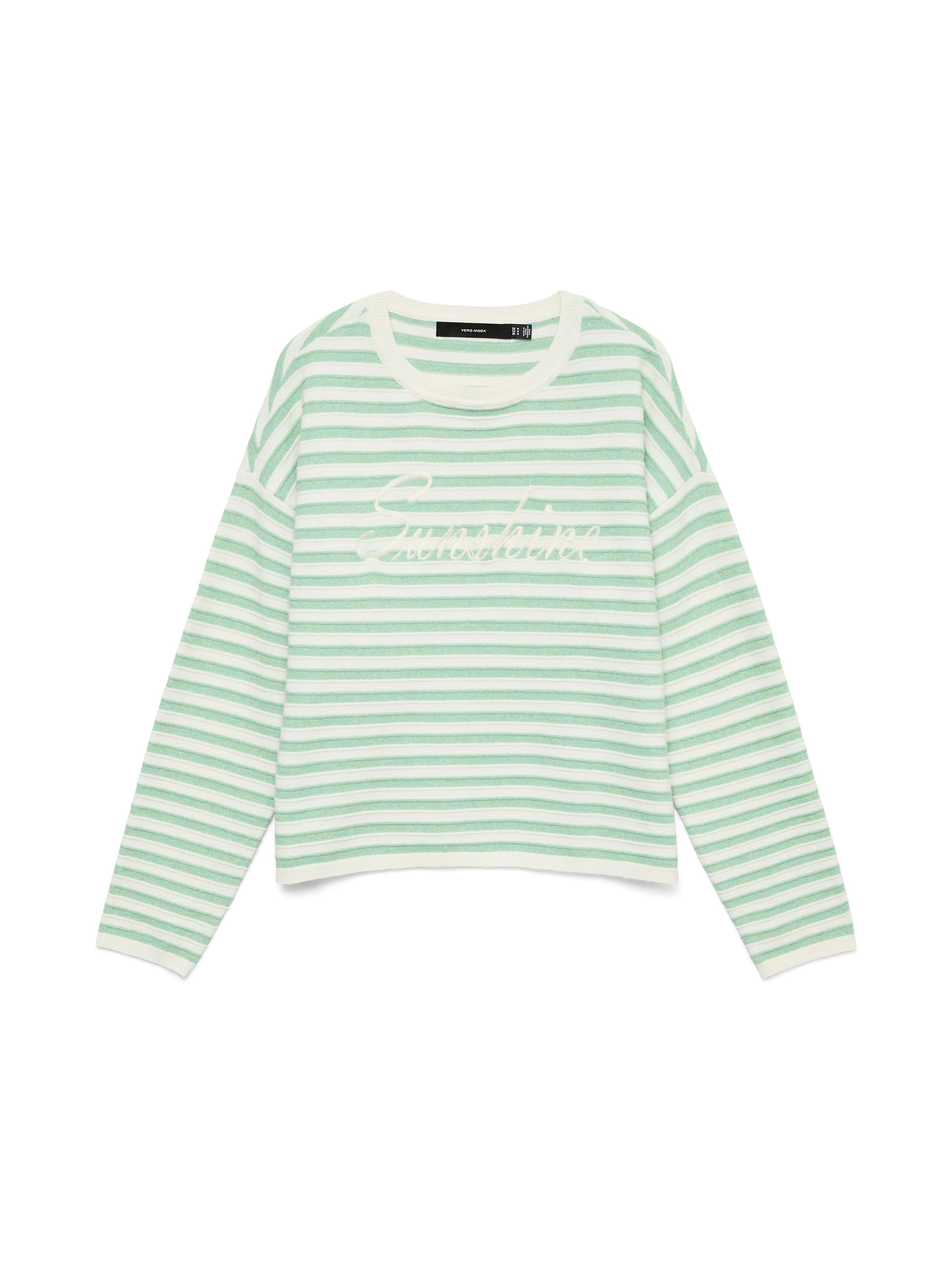Vero Moda Strickpullover »VMAPPLE LS O-NECK PULLOVER BOO« mit trendigem "Sunshine" Schriftzug