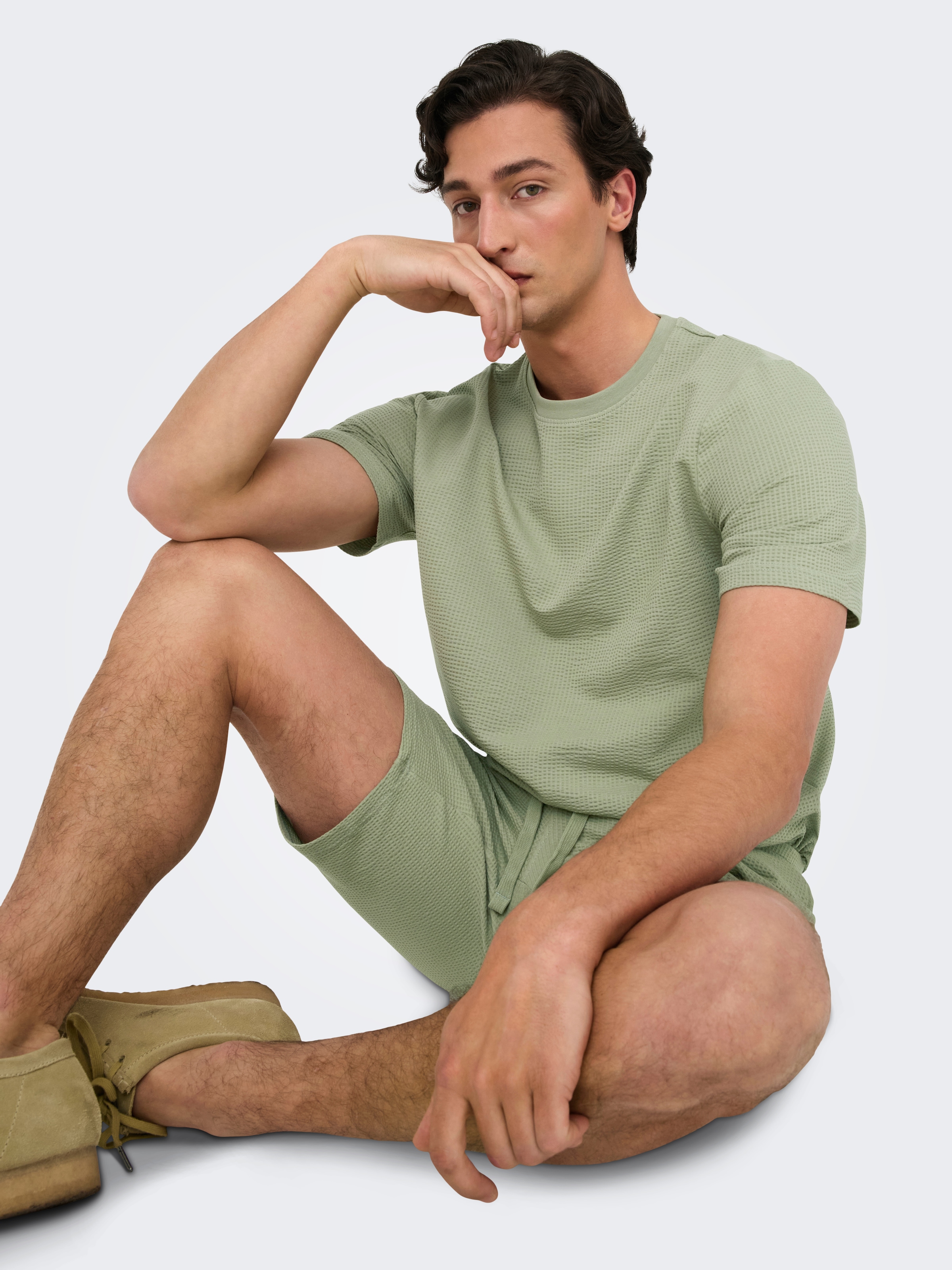 ONLY & SONS Shorts »ONSKIAN LIFE REG SEERSUCKER SHORTS NOOS«