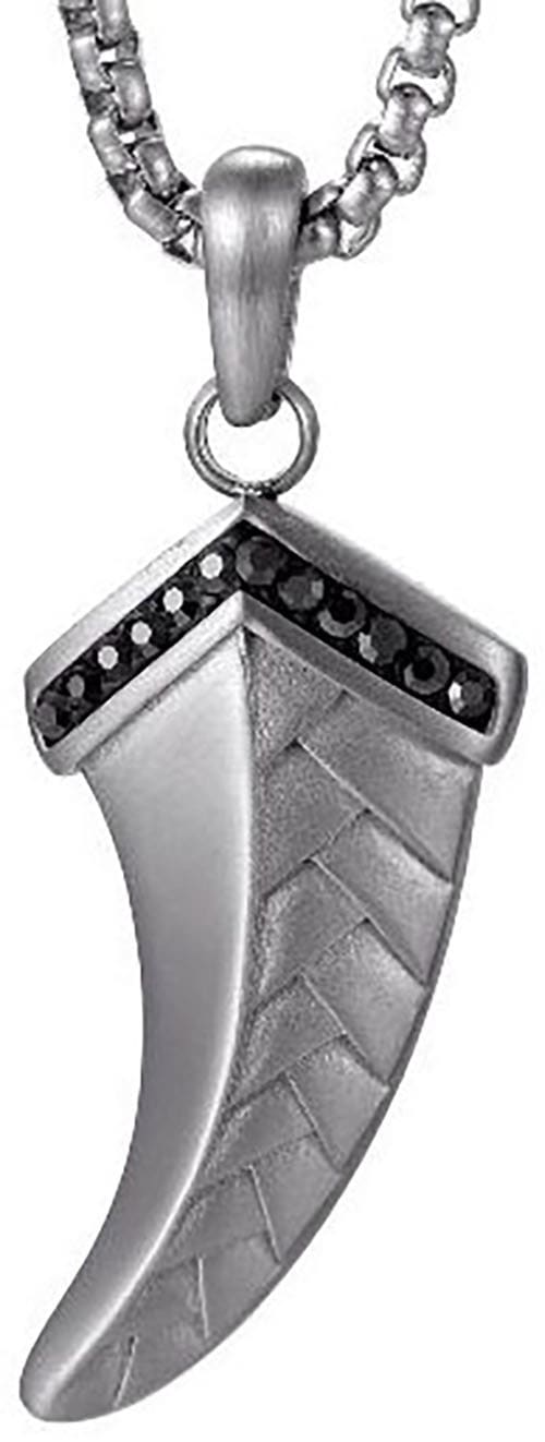 Firetti Kette mit Anhänger »Schmuck Geschenk Edelstahl Halsschmuck Halskette Teeth Zahn« mit Zirkonia (synth.)