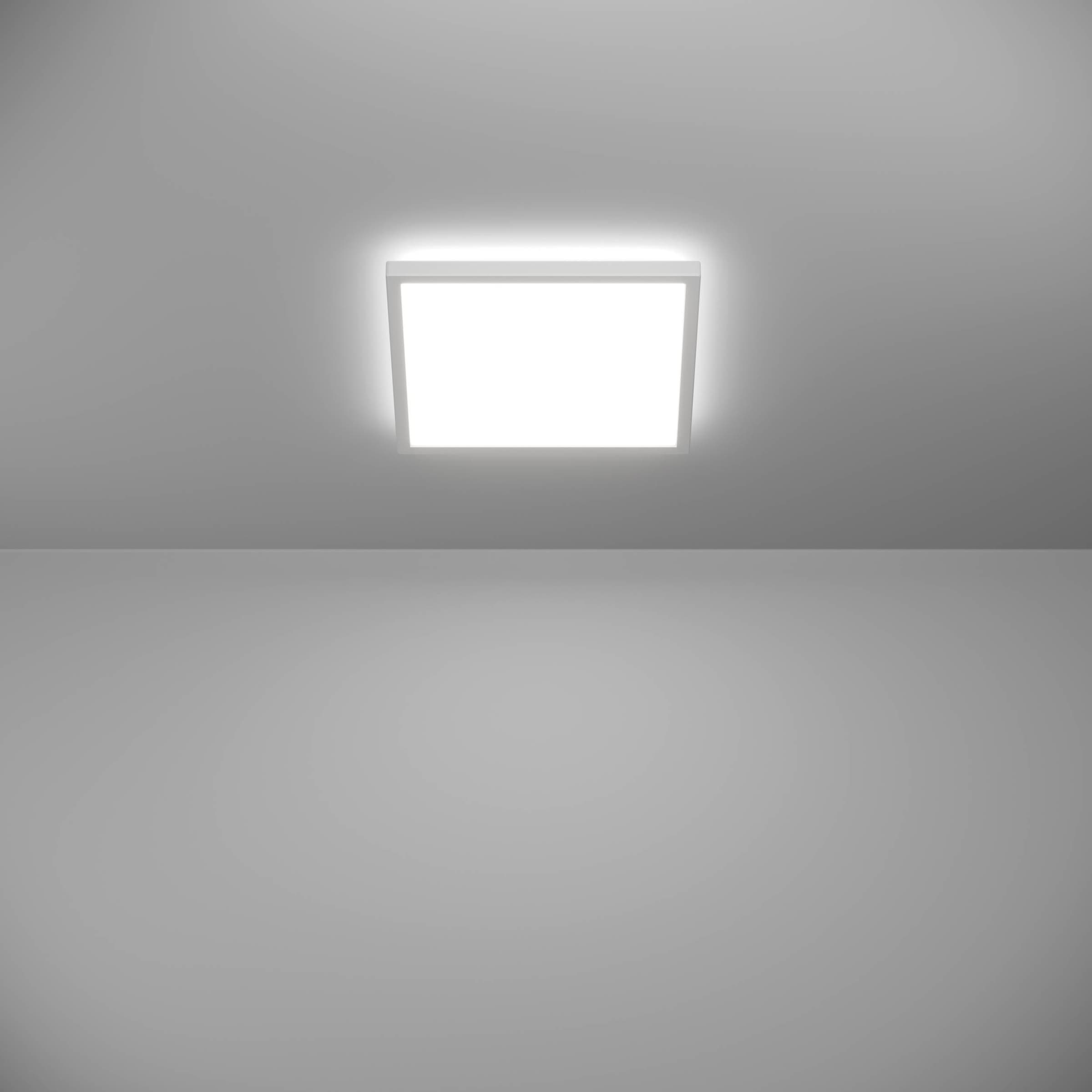 EGLO Deckenleuchte »Rovito Deckenlampe, Deckenbeleuchtung, Badlampe, Kunststoff, IP44« LED-Modul 1 Stk. Kaltweiß | Neutralweiß | Warmweiß Wand-/Deckenleuchte - L29 x B29 x H3 cm - weiß - 13,4W inkl.