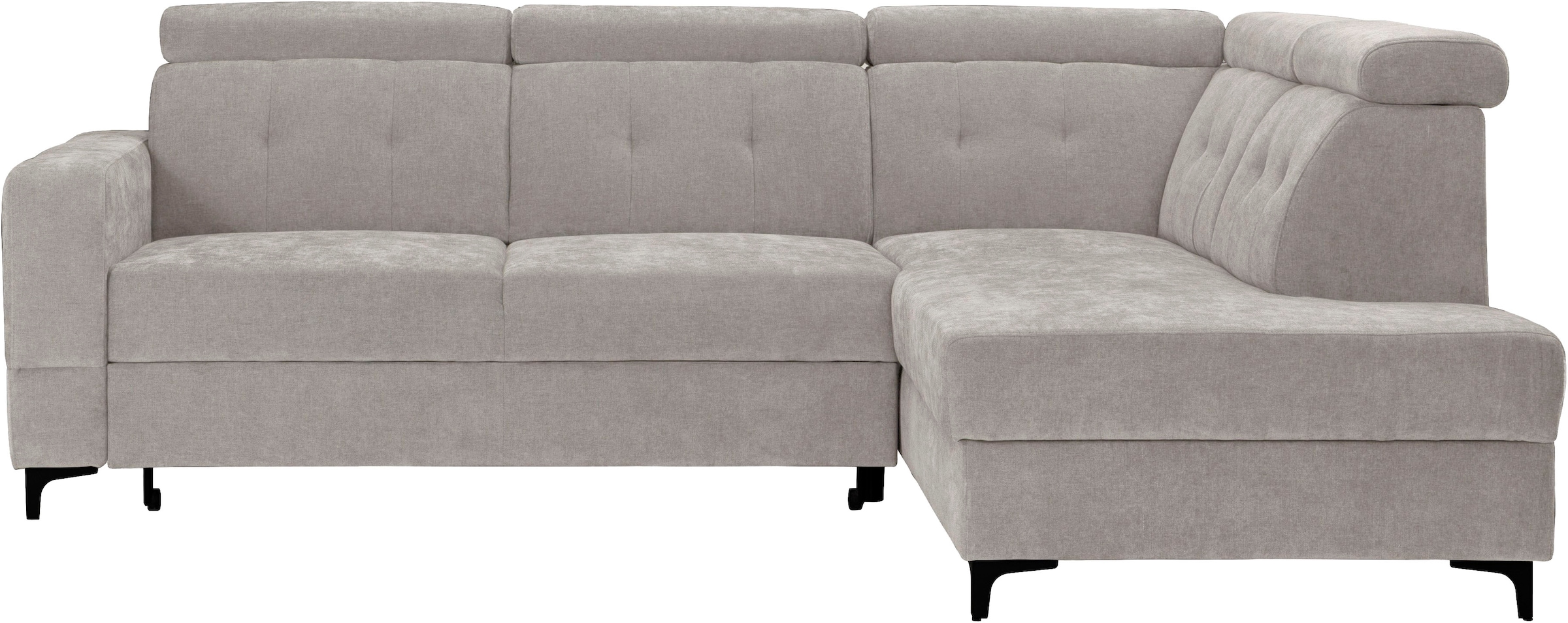 exxpo - sofa fashion Ecksofa »Monte, Kopfteile verstellbar, optional mit Bettfunktion & Bettkasten« L- Form, mit Kopfteilverstellung, optional Bettfunktion und Bettkasten
