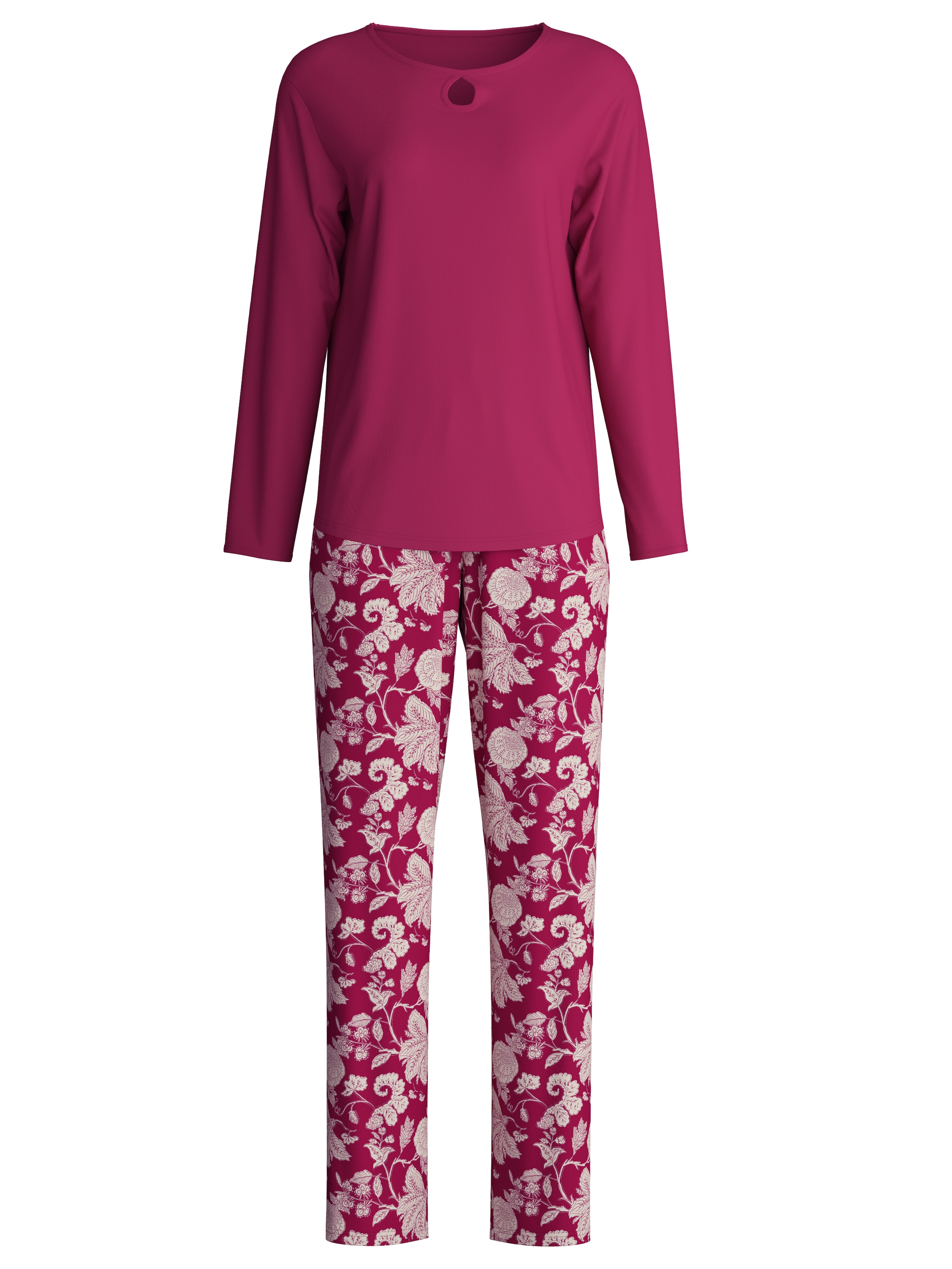 CALIDA Schlafanzug »Sweet Dreams«, (2 tlg.), lockere Passform, Rundhals, Interlock-Qualität, Langarm, weich