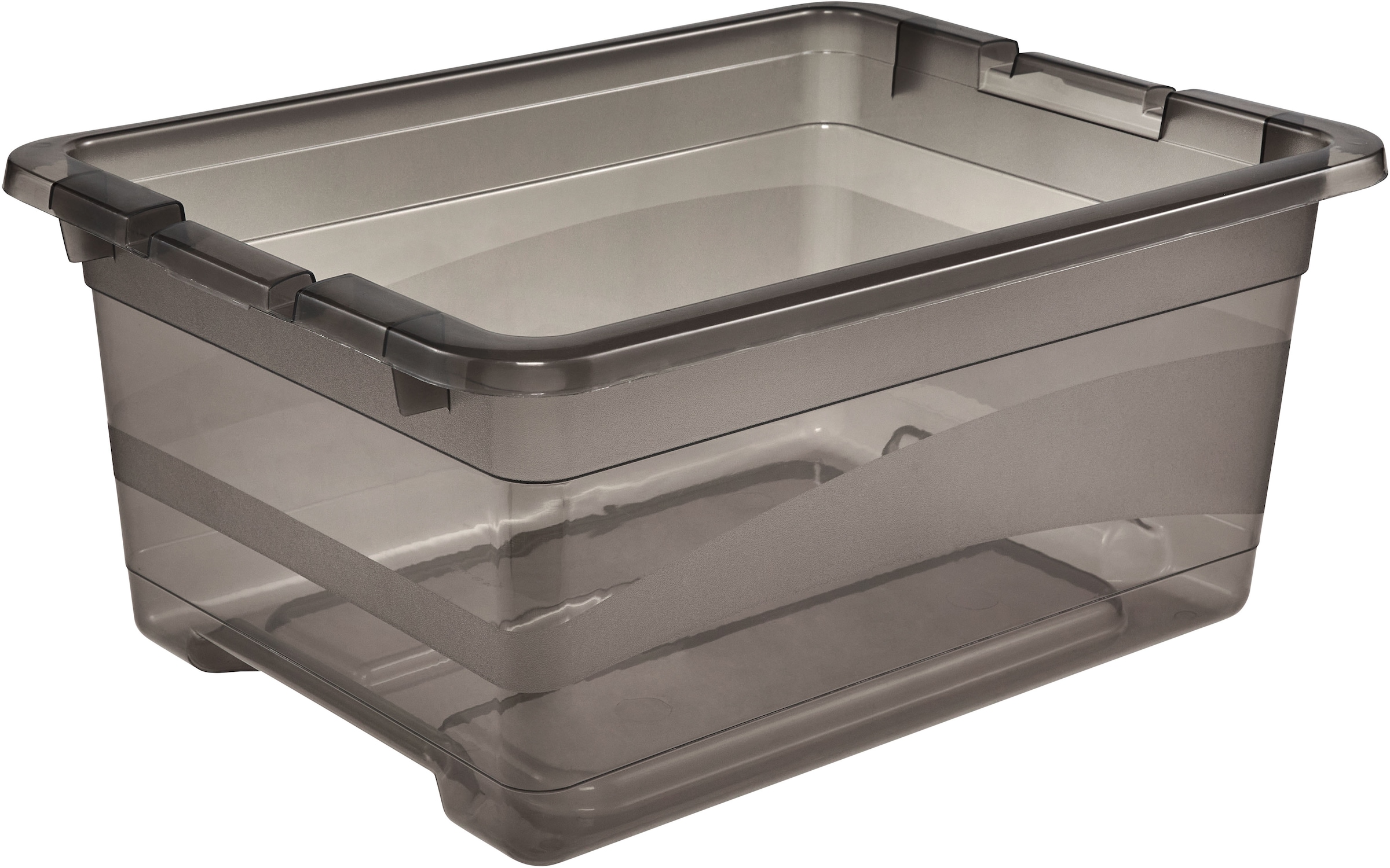 keeeper Aufbewahrungsbox »Cornelia, 4er Set, 12 L, 39,5 x 29,5 x 17,5 cm« durch Clips verschließbar, Griffe am Boden