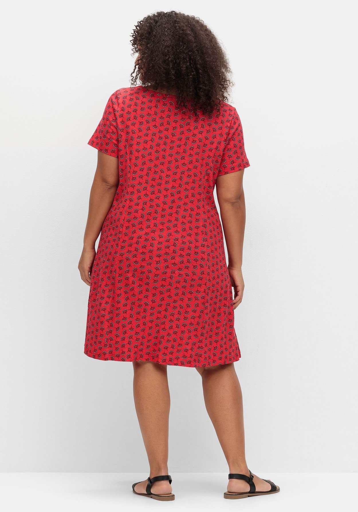 Sheego Jerseykleid »Jerseykleid mit schwingendem Rockteil«