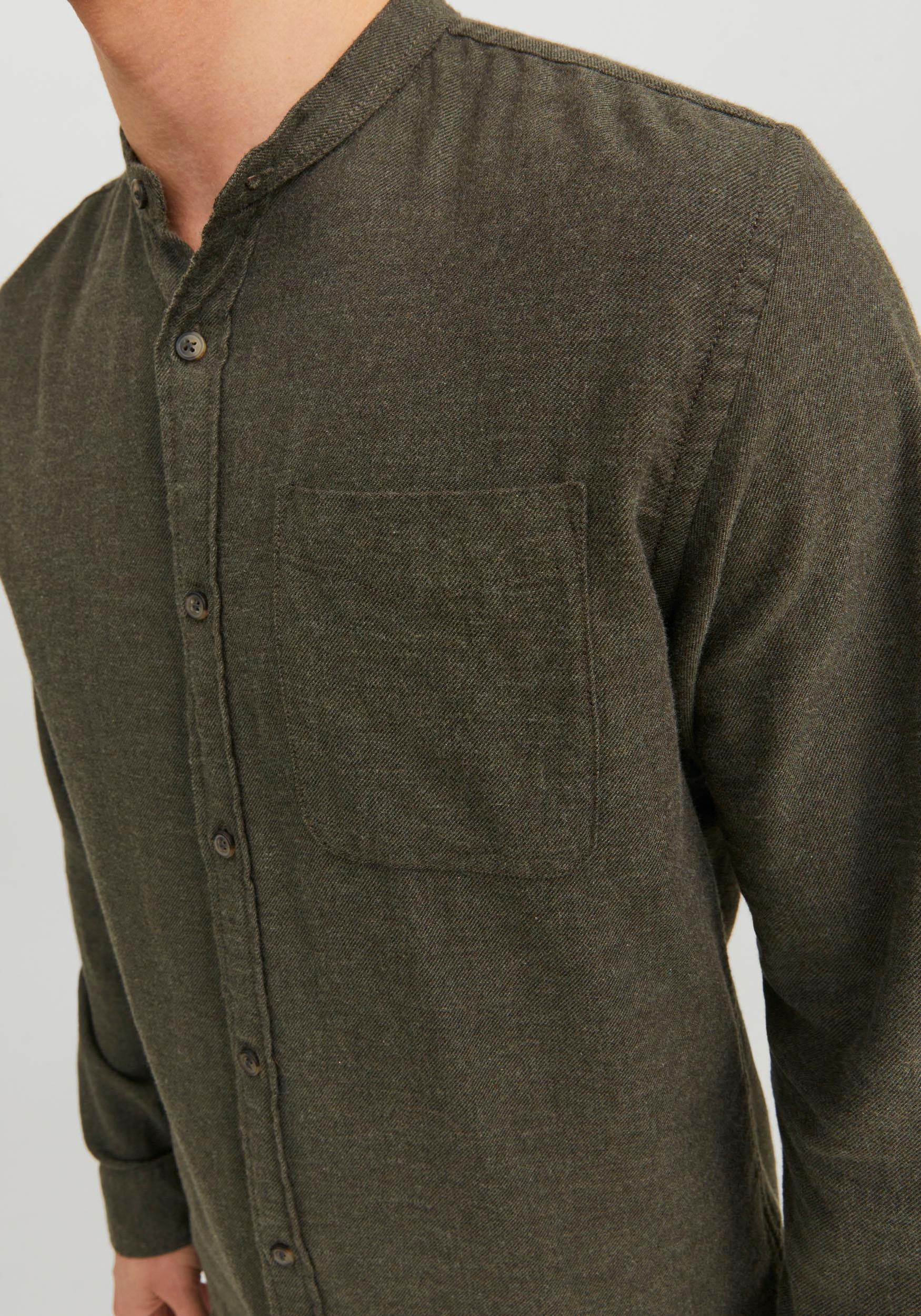 Jack & Jones Langarmhemd »JJEBAND MELANGE SHIRT LS SN«