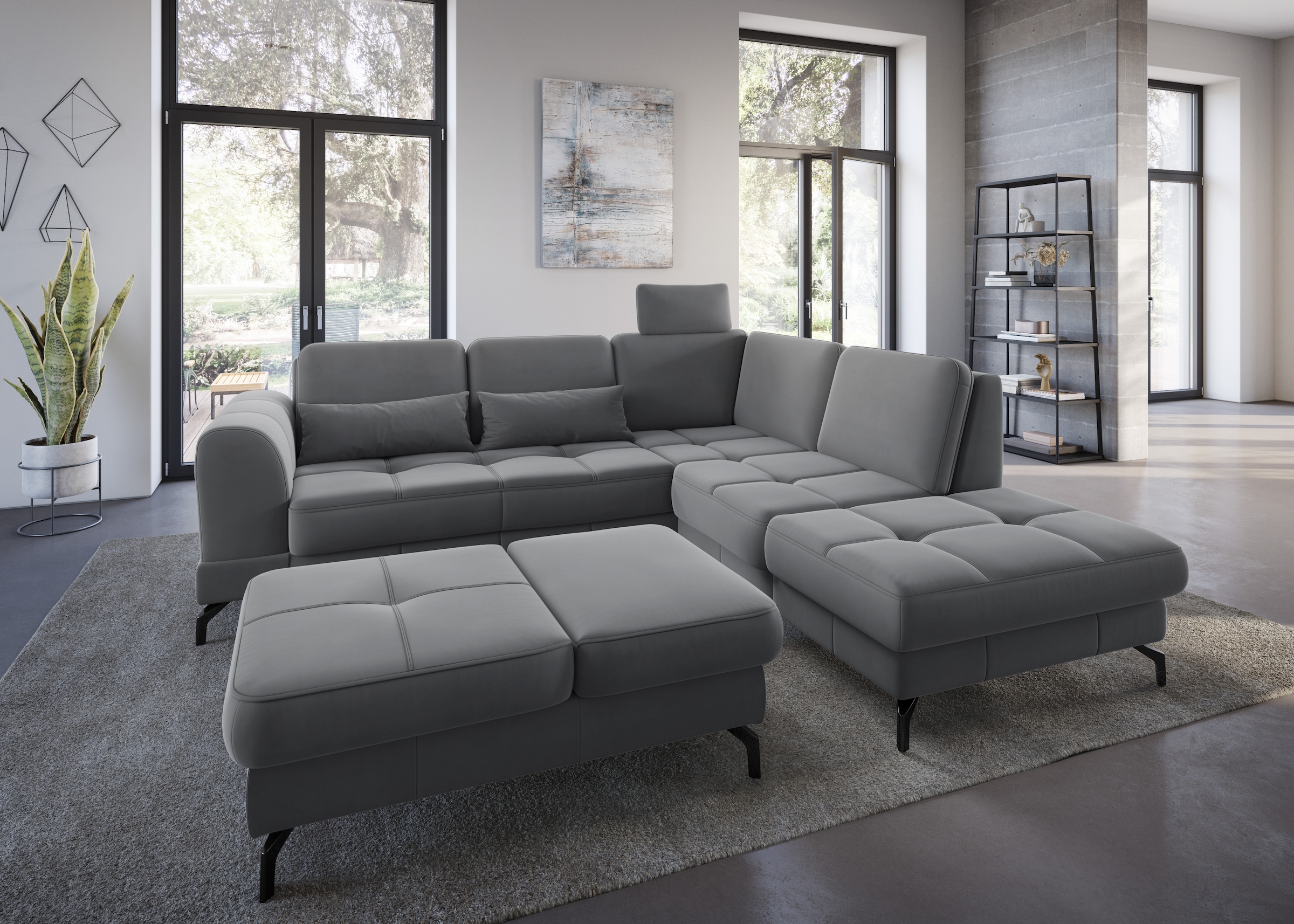 sit&more Hocker »Bendigo«, mit Klappfunktion, Bodenfreiheit 12 cm, wahlweise in 2 Fußfarben