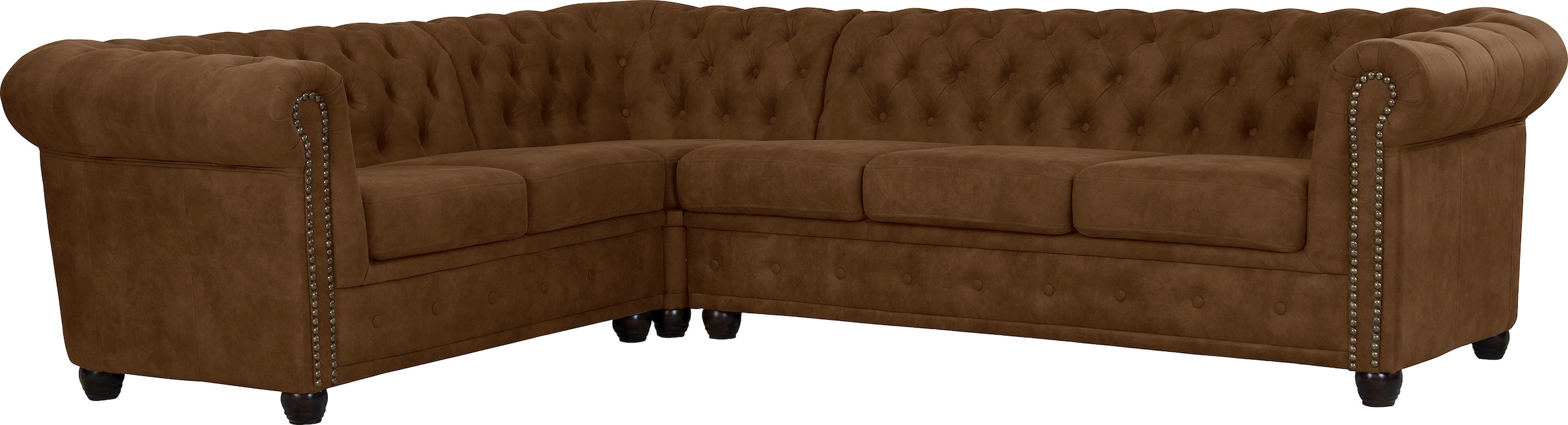 Home affaire Chesterfield-Sofa »Rysum L-Form«, Chesterfield-Optik, langer Schenkel links oder rechts