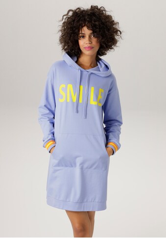 Aniston CASUAL Sweatkleid, mit lächelndem Schriftzug - NEUE KOLLEKTION kaufen
