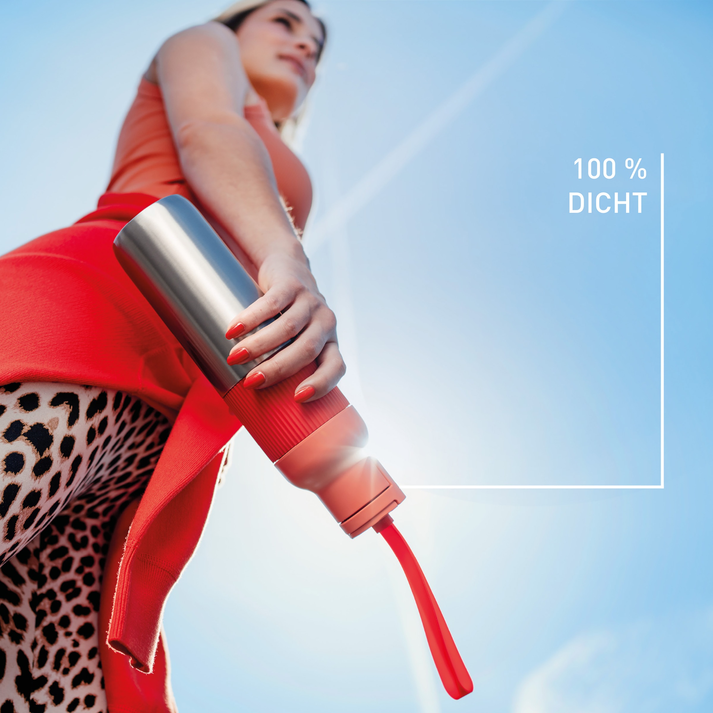 Emsa Isolierflasche »beYou Flip« mit Flip-Verschluss und Trageband, 100% dicht, spülmaschinengeeignet