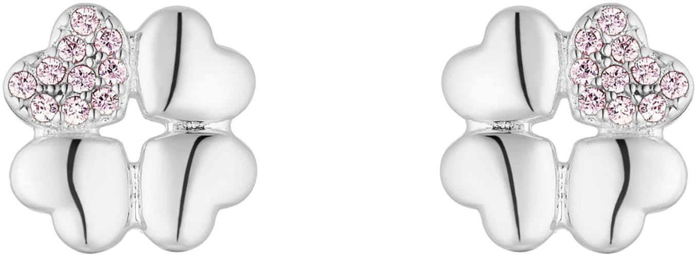 s.Oliver Junior Paar Ohrstecker »Kleeblatt, 2037846«, mit Zirkonia (synth.)