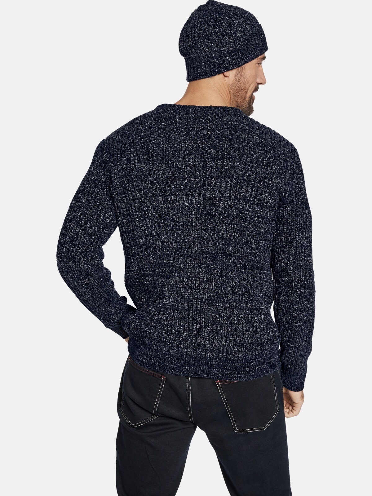 Jan Vanderstorm Rundhalspullover »Pullover mit Mütze RONAI«