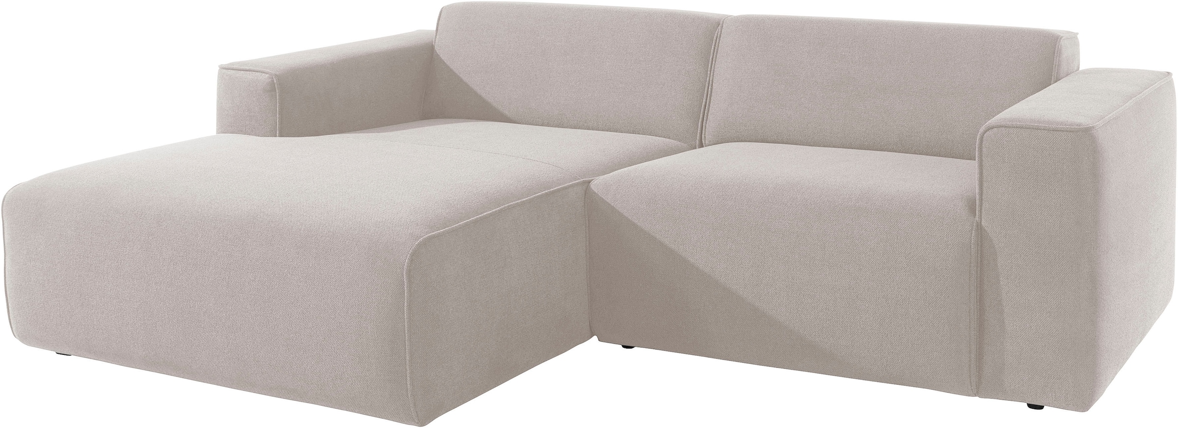 andas Ecksofa »Noord mit Kedernaht, Breite 234 cm«, mit Kedernaht, Breite 234 cm, Cord, Struktur, Webstoff