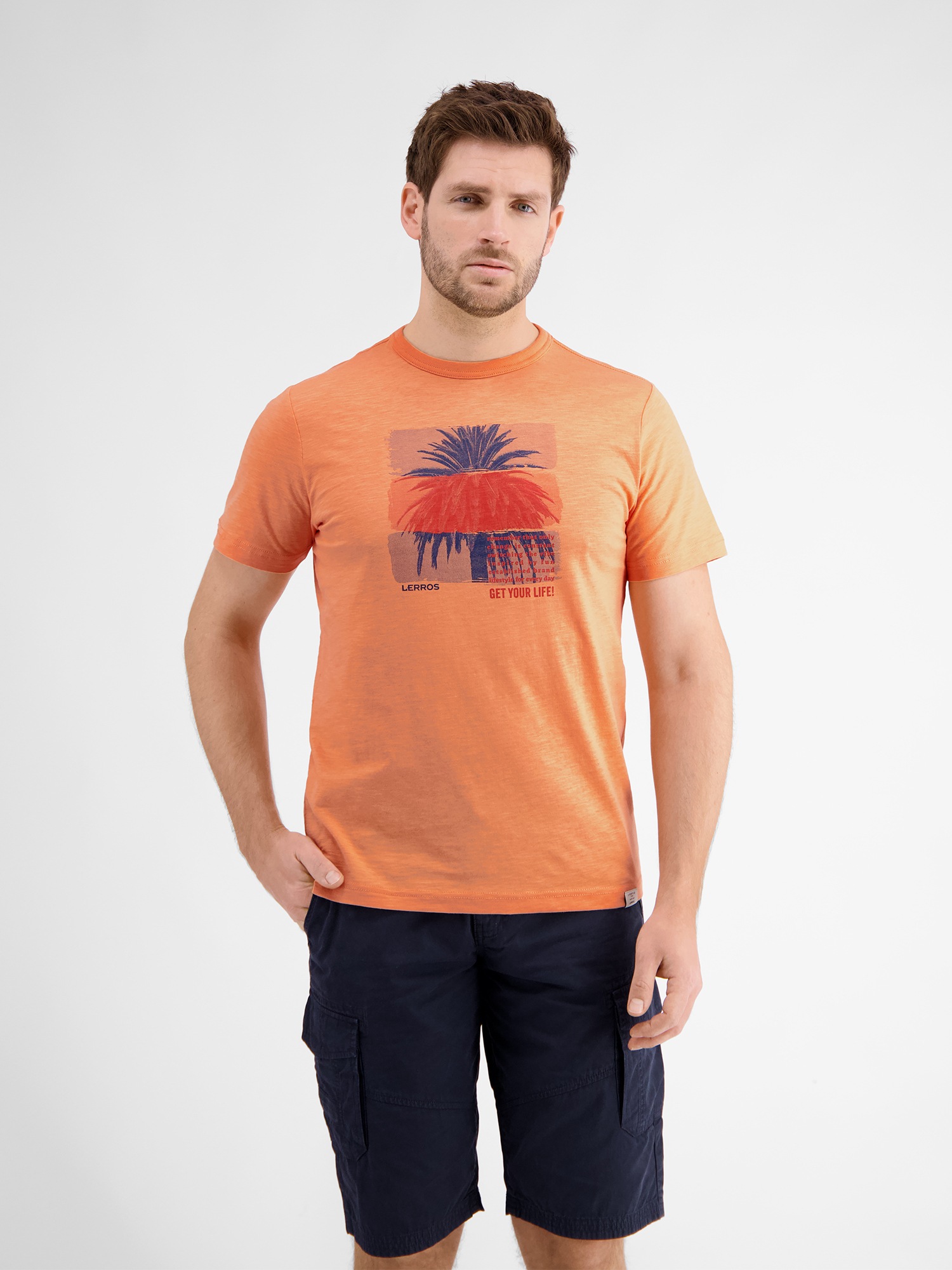 LERROS T-Shirt »LERROS Rundhals T-Shirt mit Fotoprint«