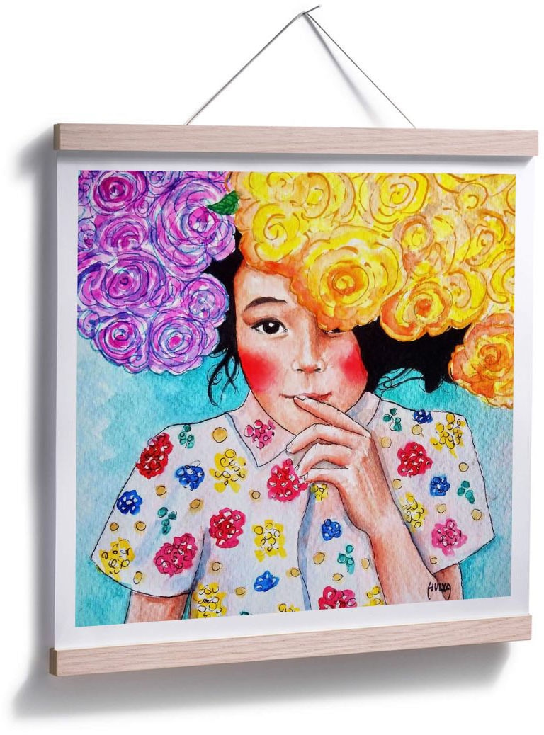 »Hülya Shop Mädchen«, OTTO im Wall-Art St.), Wandbild, Bild, Poster, Rosen Wandposter Blumen Poster Blumen, (1 Online