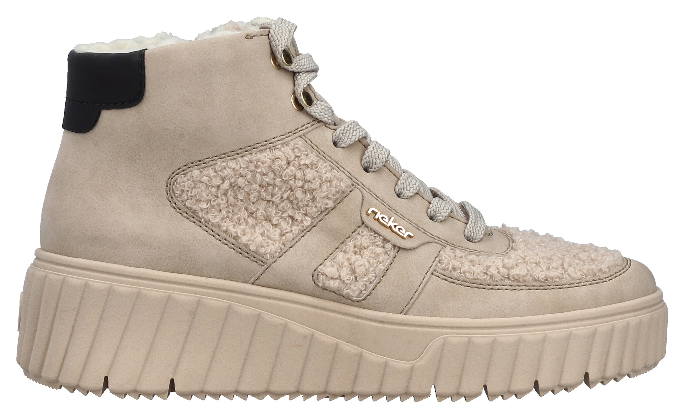 Rieker Winterboots  Schnürboots, High Top Sneaker, Stiefelette mit gepolstertem Schaftrand