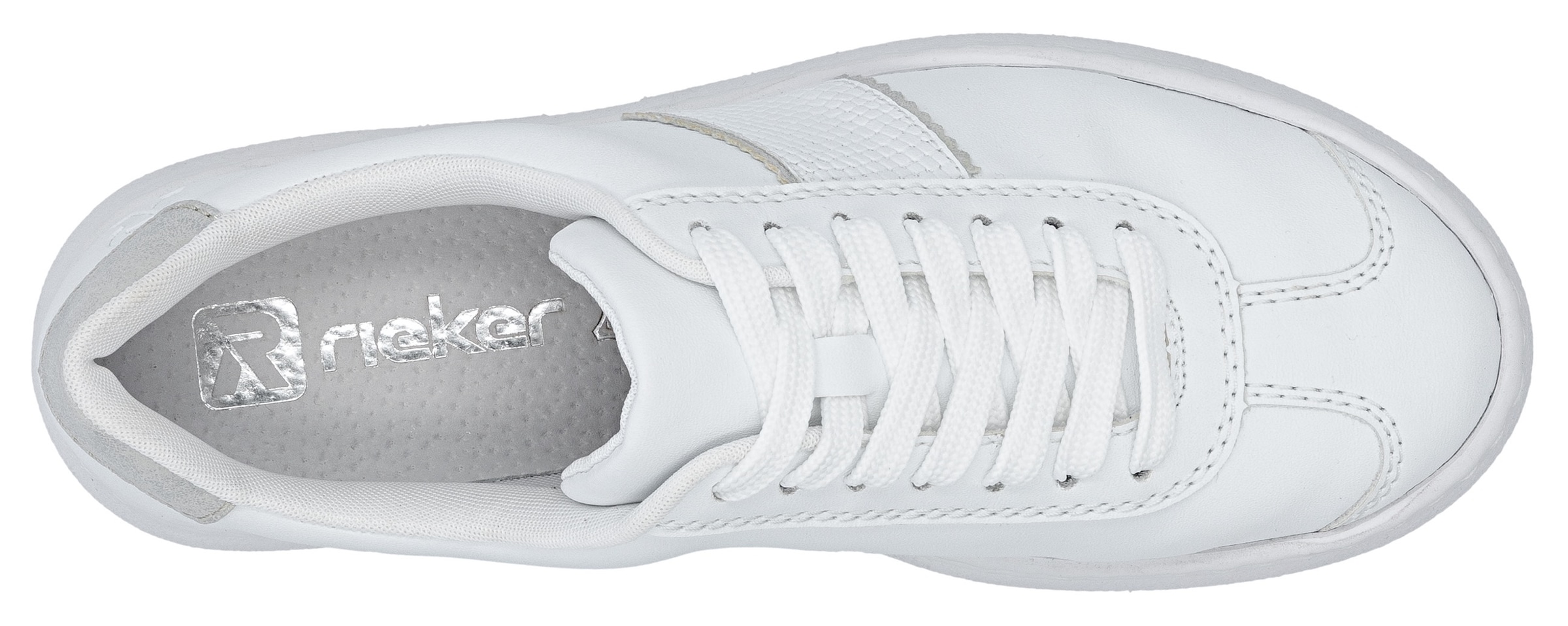 Rieker Plateausneaker  , Schnürschuh, Halbschuh, Freizeitschuh mit gepolstertem Schaftrand