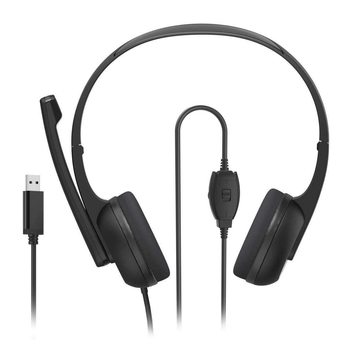 Hama PC-Headset »PC-Office-Headset "HS-USB250 V2", Stereo, Schwarz, USB-Headset«