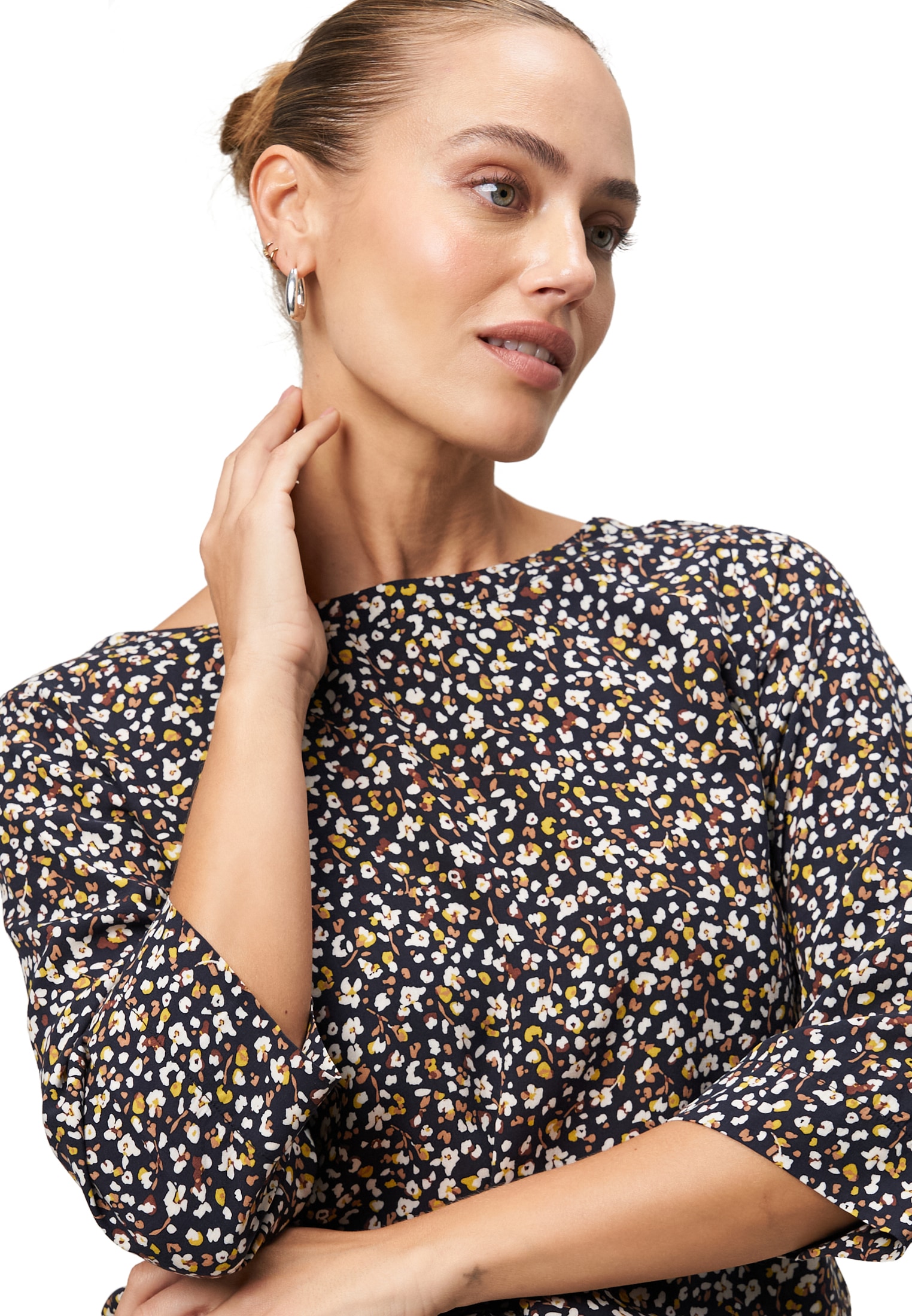 Zero Klassische Bluse »Bluse geblümt mit 3/4 Arm«