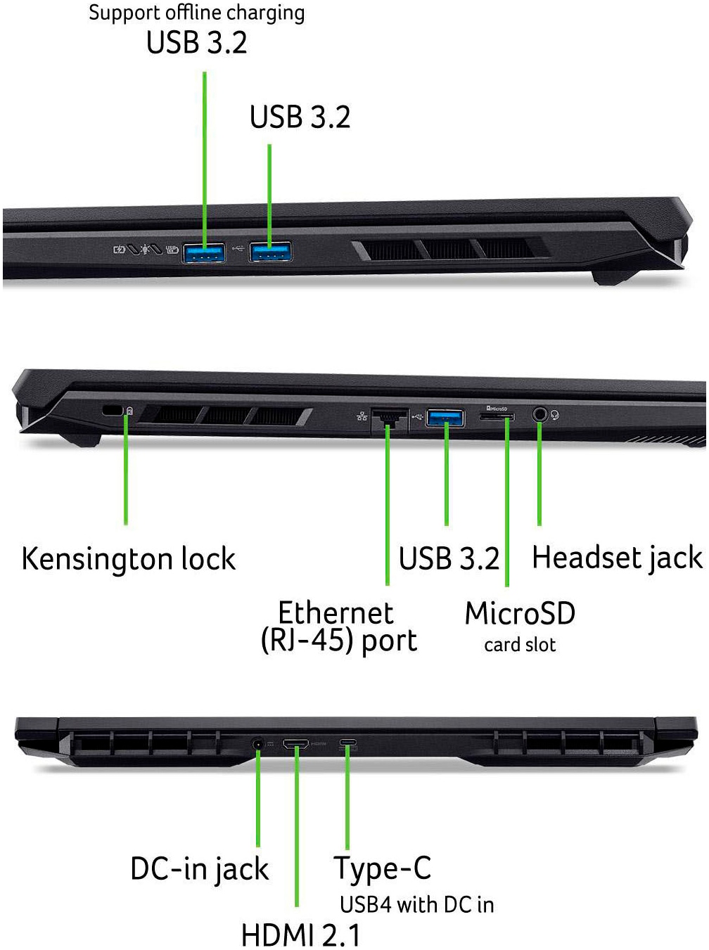 Acer Gaming-Notebook »ANV17-41 RTX 5050/5060/5070«, 43,94 cm, / 17,3 Zoll, AMD, Ryzen 5, GeForce RTX 5050, 512 GB SSD