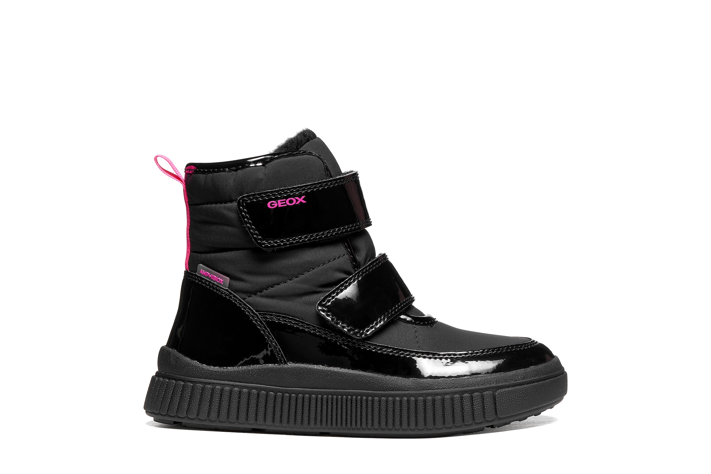 Geox Winterboots »J LAQUINNY GIRL B AB«  Klettboots, Winterstiefel mit Warmfutter, Größenschablone zum Download
