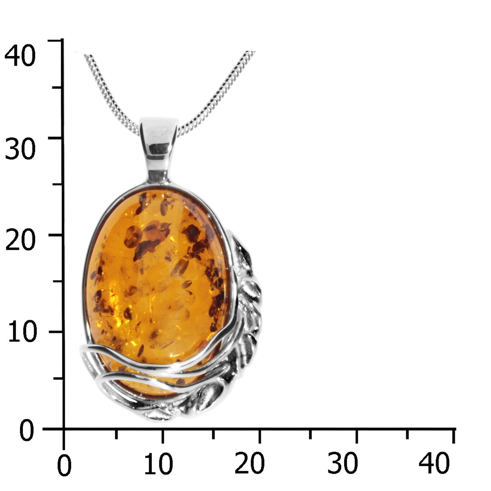 OSTSEE-SCHMUCK Kette mit Anhänger »- Hilla - Silber 925/000 - Bernstein«