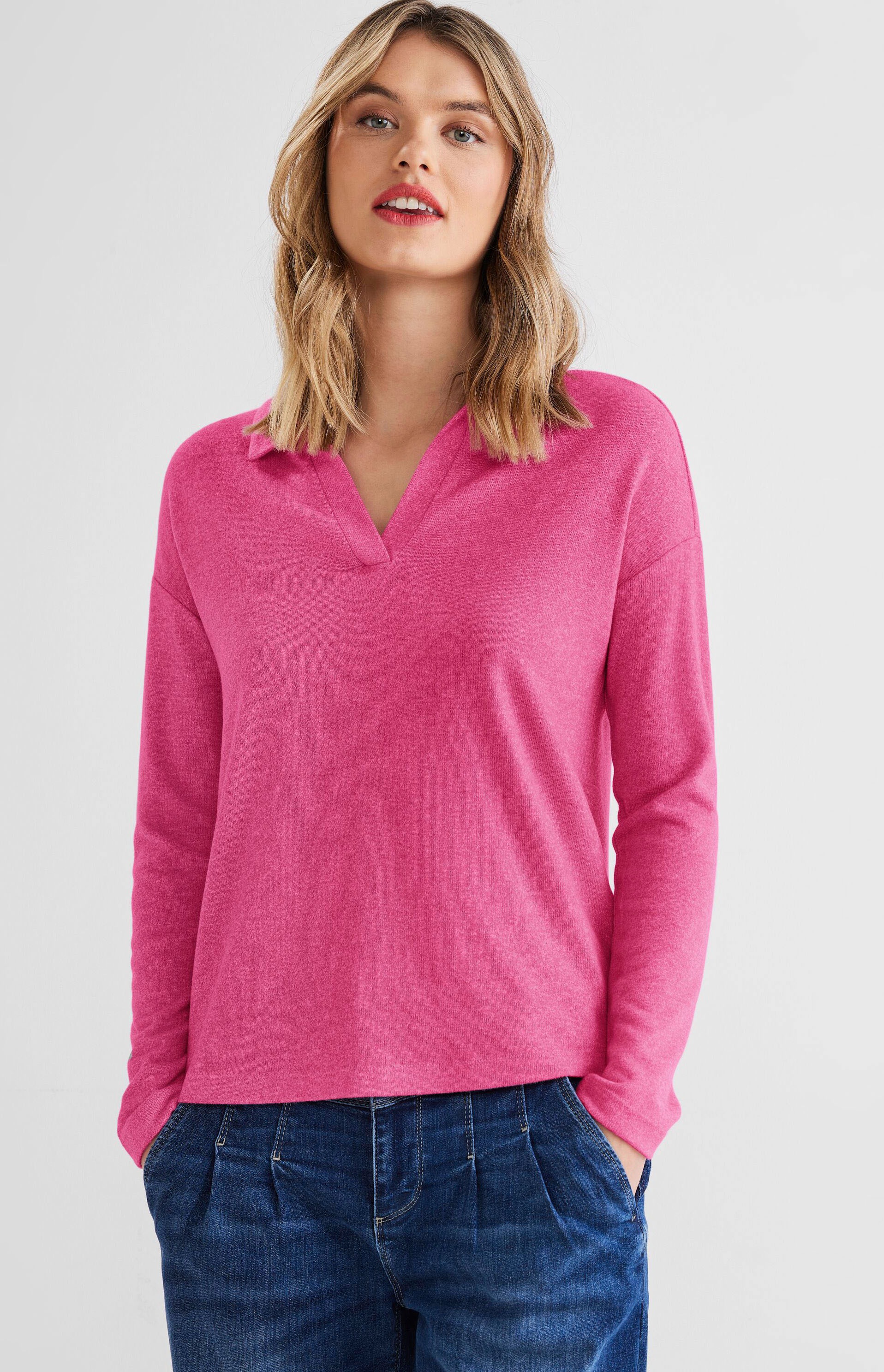 STREET ONE V-Shirt, in Melange Optik kaufen