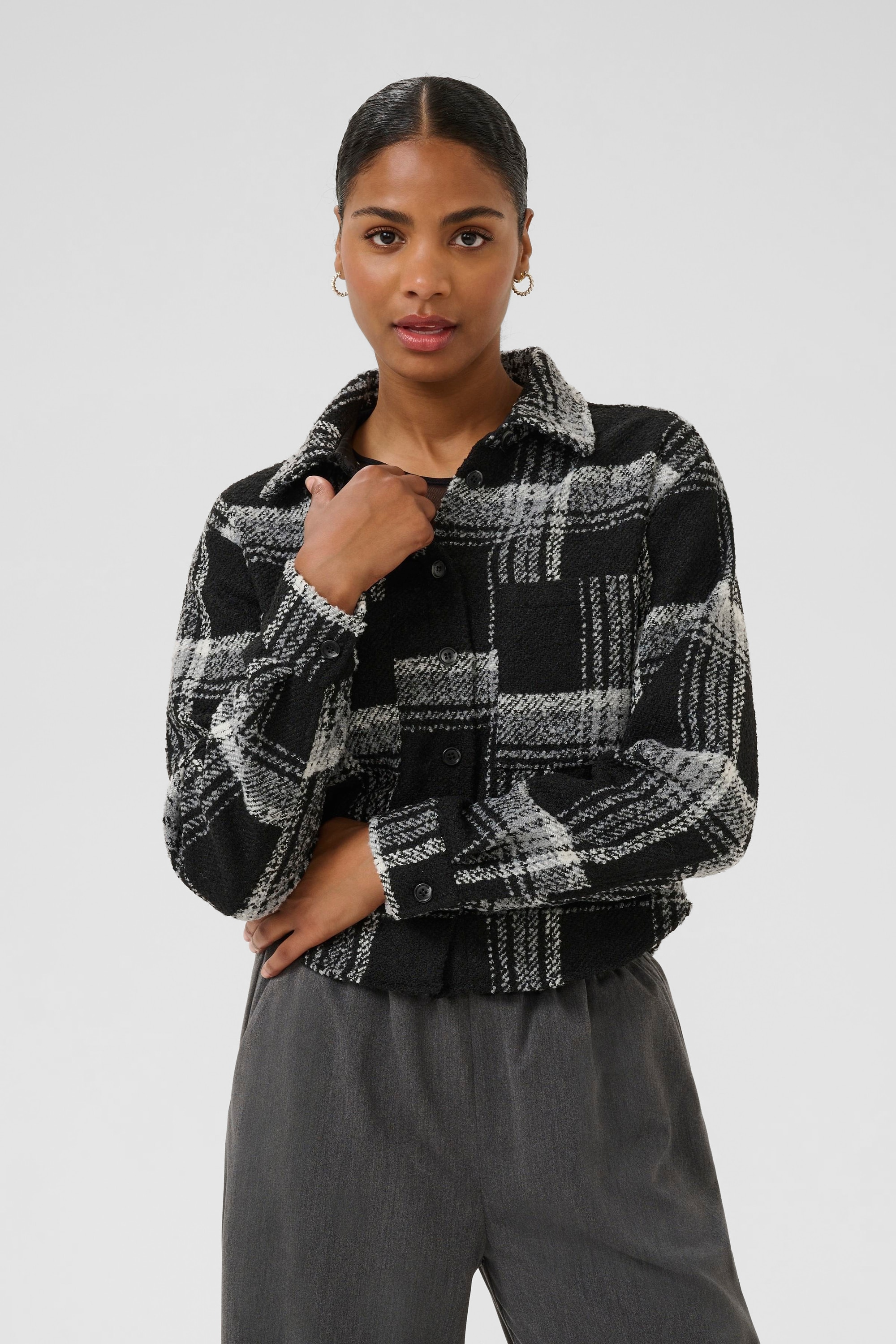 KAFFE Hemdbluse »Langarm-Hemd KAlily«