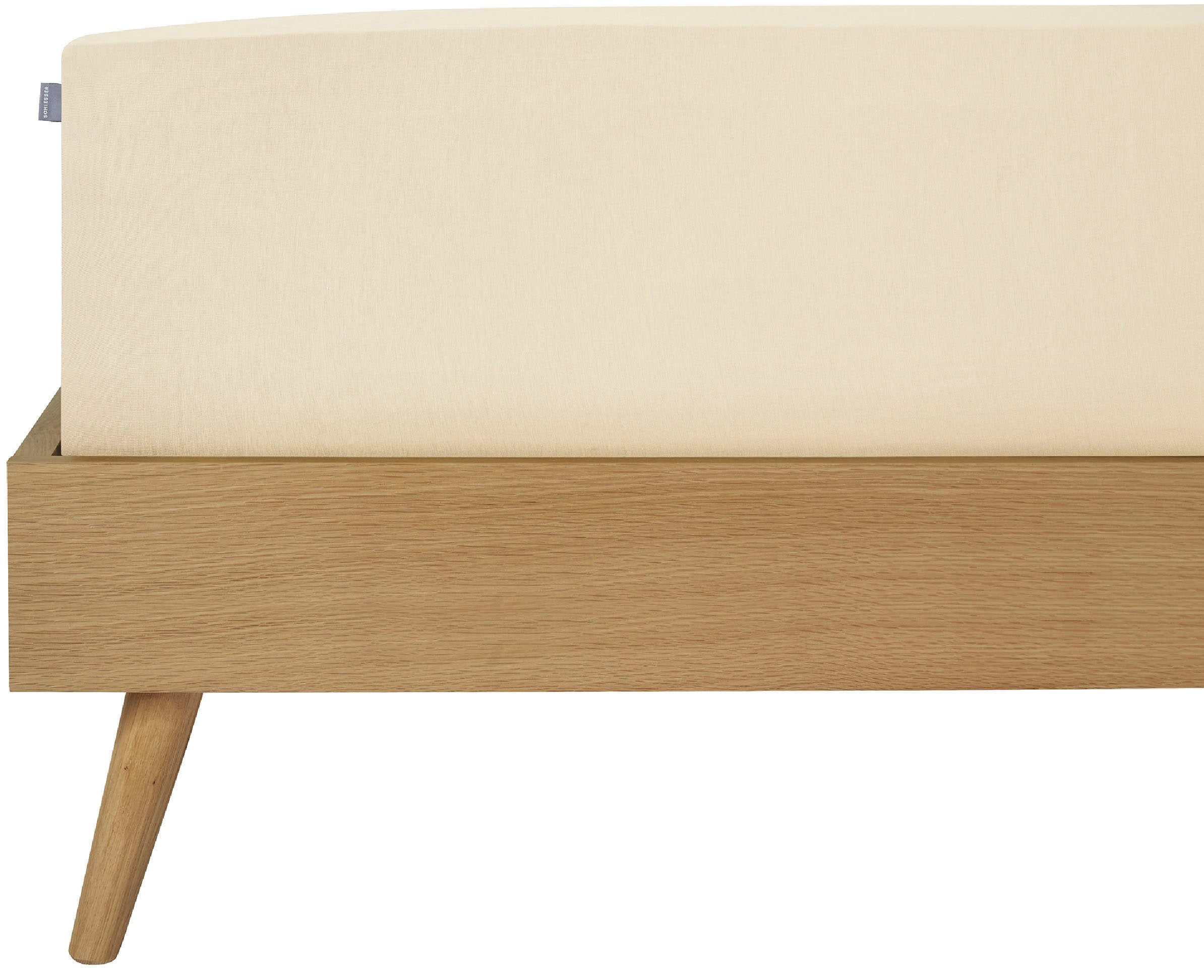 Schiesser Spannbettlaken »Elli aus 97% Baumwolle und 3% Elasthan« für hohe Matratzen und Boxspringbetten in beige, Größe 180-200x200-220 30