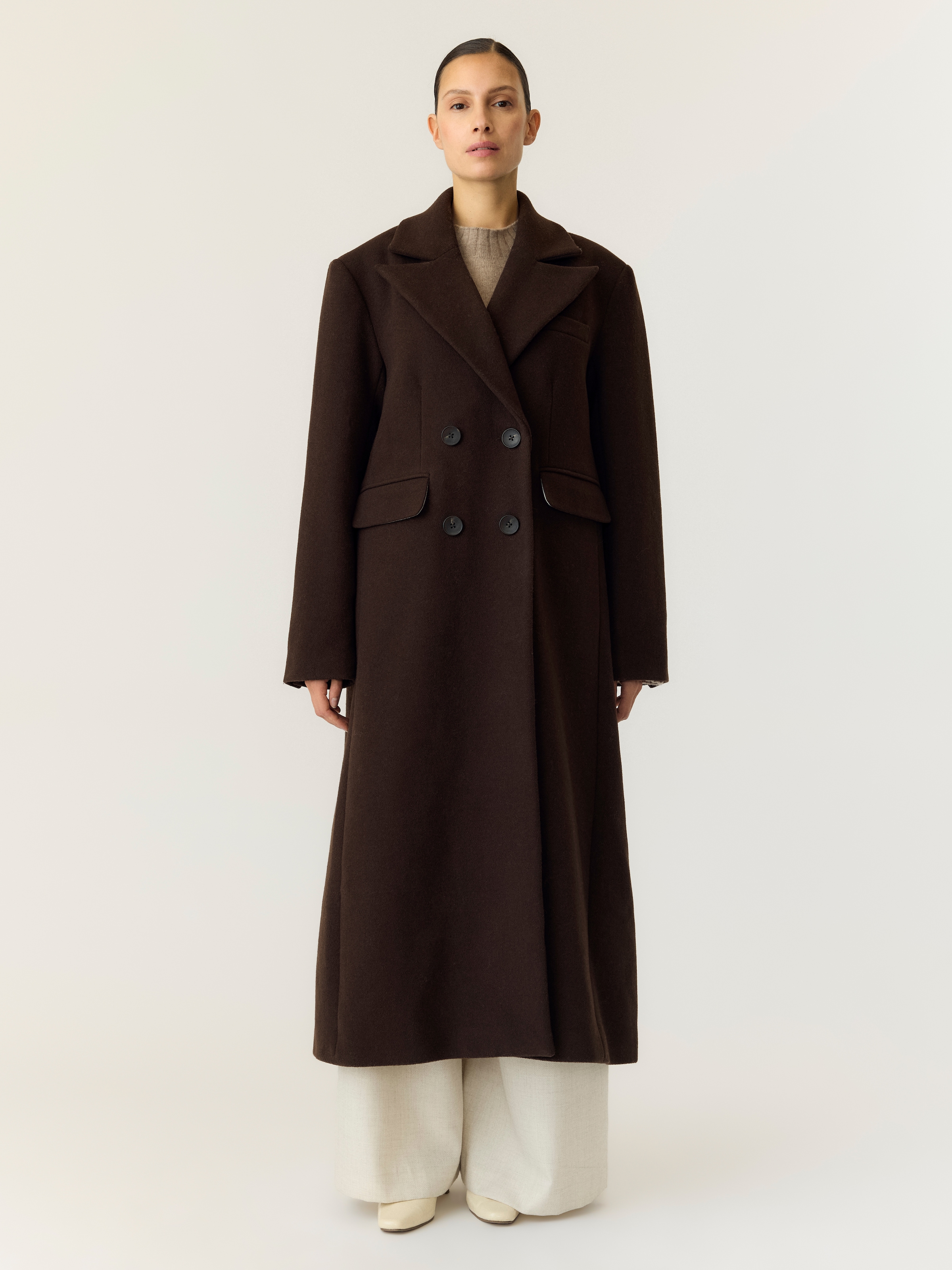 Y.A.S Langmantel »YASROYLA LS WOOL BLEND LONG COAT S. NOOS« mit Wolle