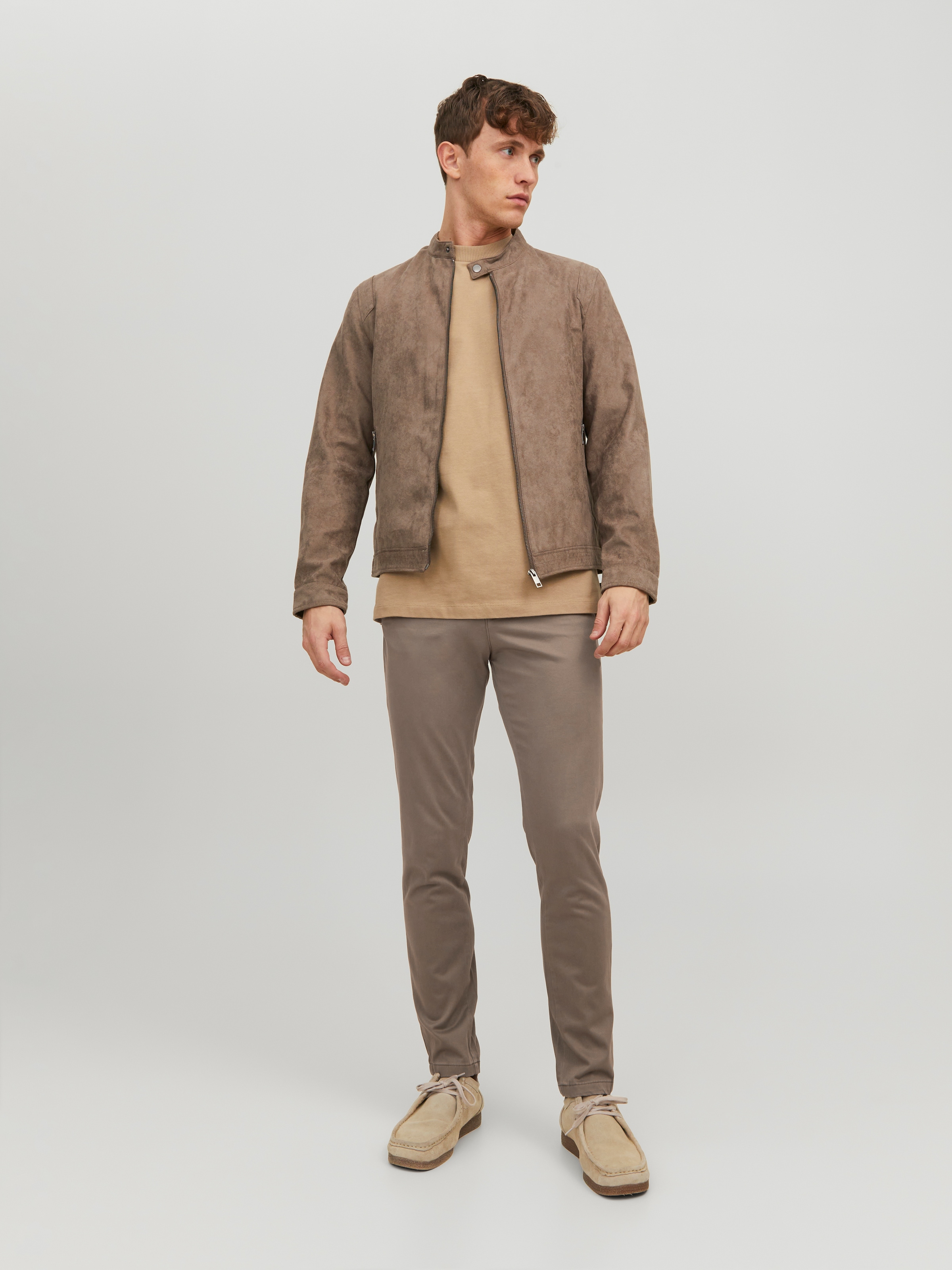 Jack & Jones »JJIMARCO mit Badge und hohem Tragekomfort«  unifarben, modisch, slim fit, Baumwollmischung
