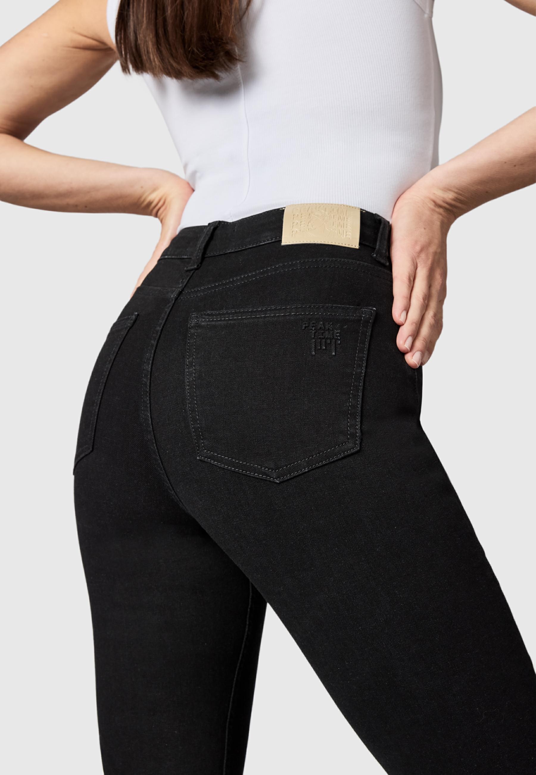 PEAK TIME Straight-Jeans »Straight-Jeans Galaxa« Gerade Damen Jeans mit Logoprägung