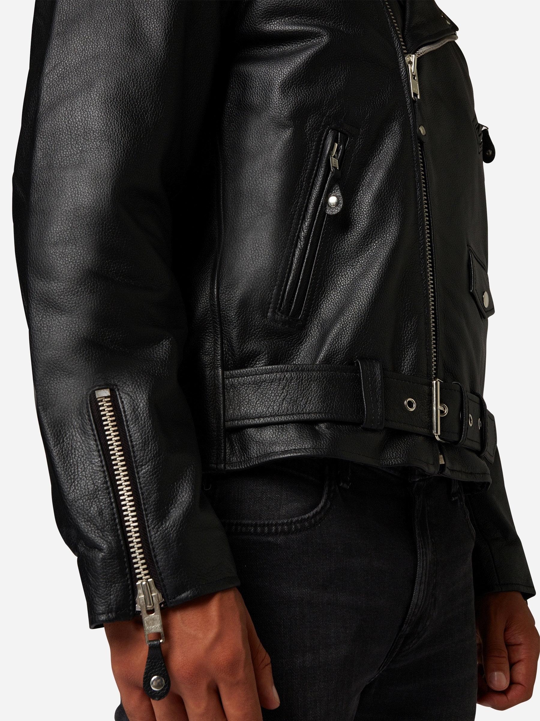 RICANO Bikerjacke »Lederjacke Brando« ohne Kapuze Handgefertigt aus echtem Leder