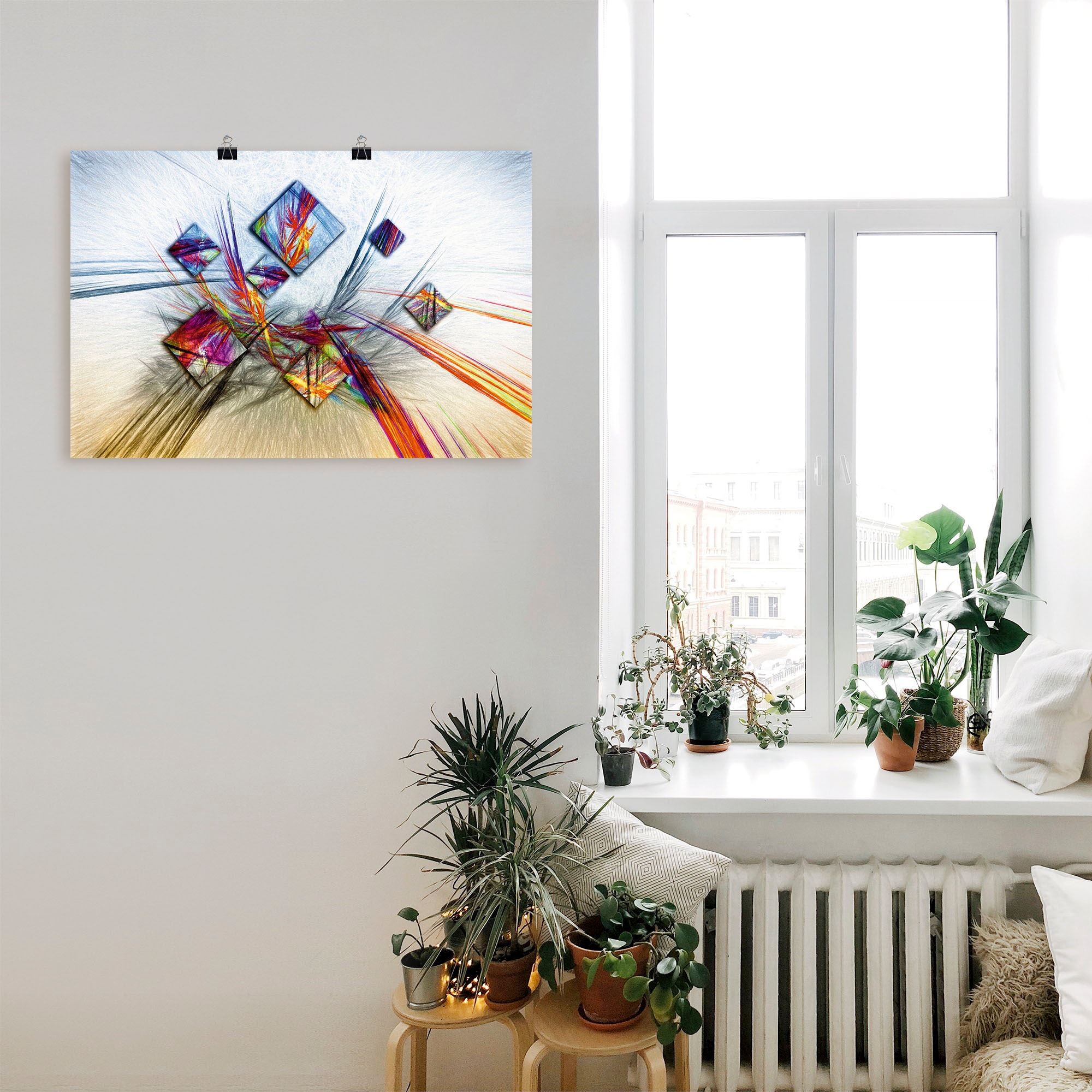 Artland Wandbild »Digitale abstrakte Malerei«, Muster, (1 St.), als Leinwandbild, Poster in verschied. Größen