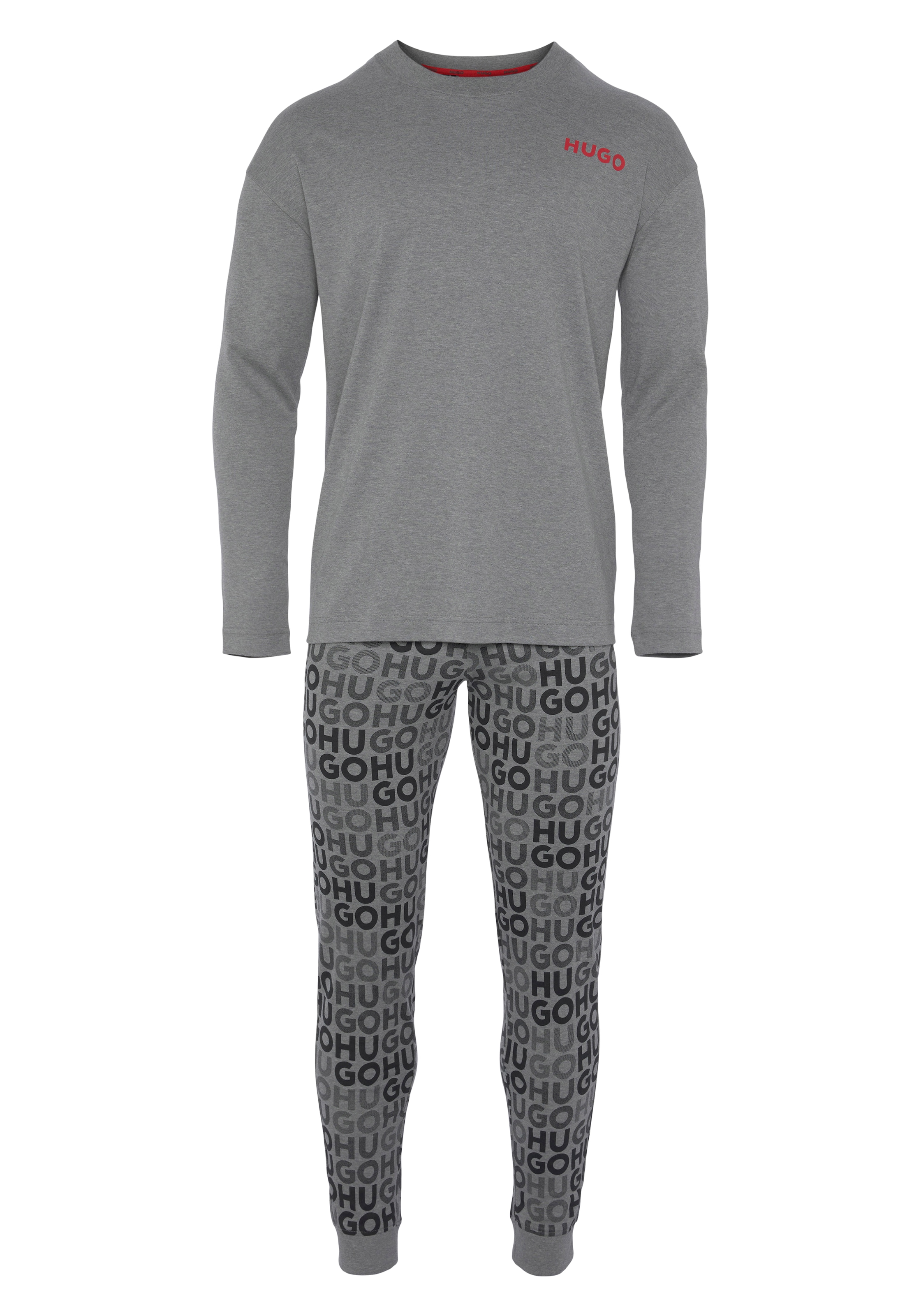 HUGO Schlafanzug »Monogram Long mit online Set«, OTTO Markenlabel kaufen bei