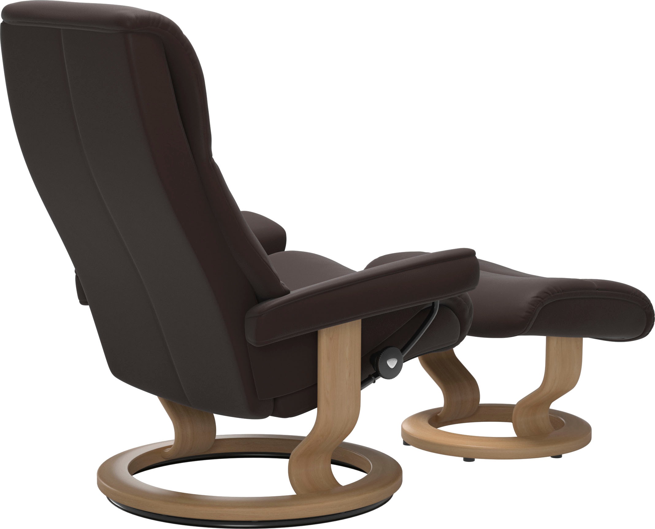 Stressless® Relaxsessel »View«, (Set, Relaxsessel mit Hocker), mit Classic Base, Größe S,Gestell Eiche