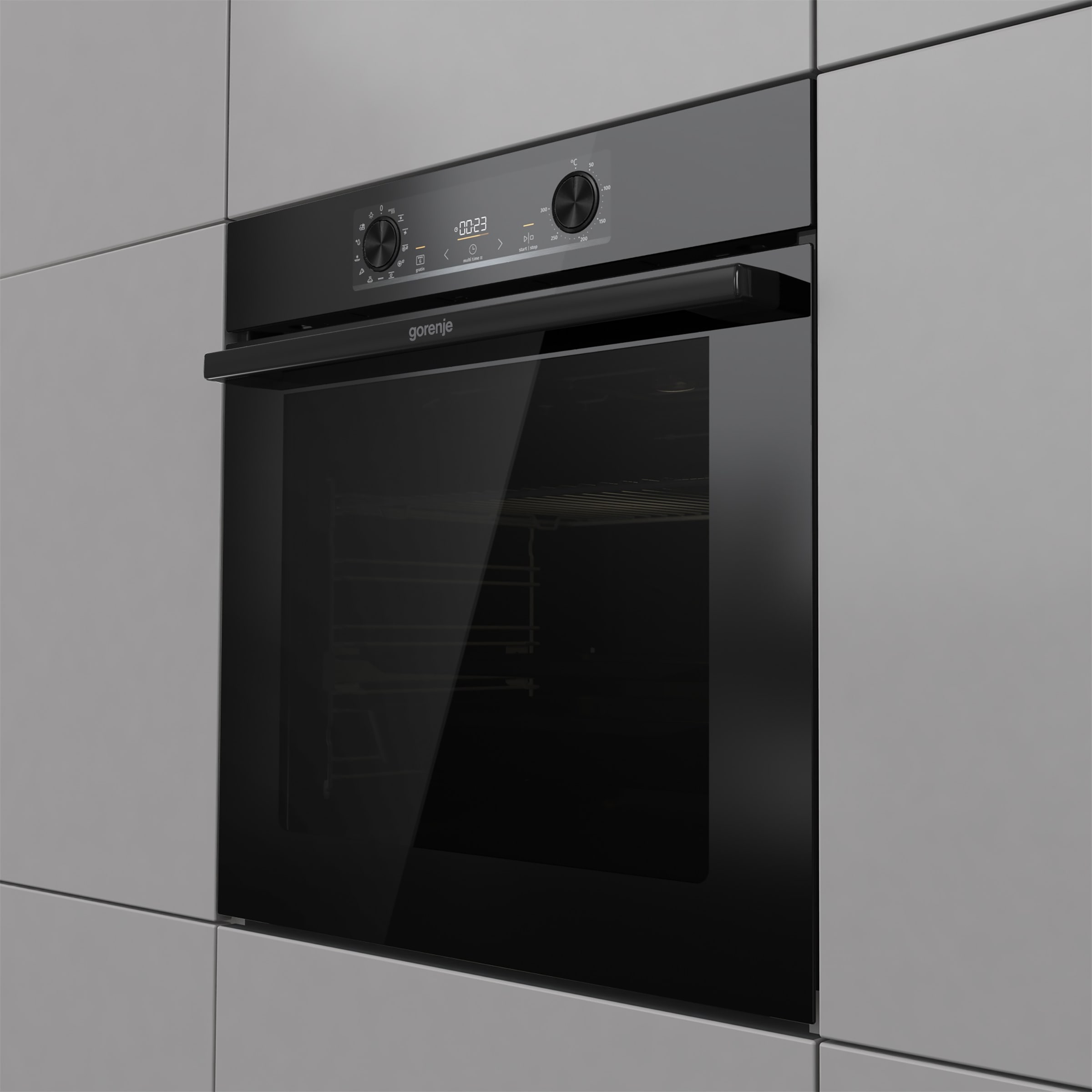 GORENJE Backofen-Set »BOS6737E13BGOT« mit 1-fach-Teleskopauszug Aqua Clean Set,  Pizzafunktion mit 300 °C – perfekt für Pizza, Focaccia und mehr!