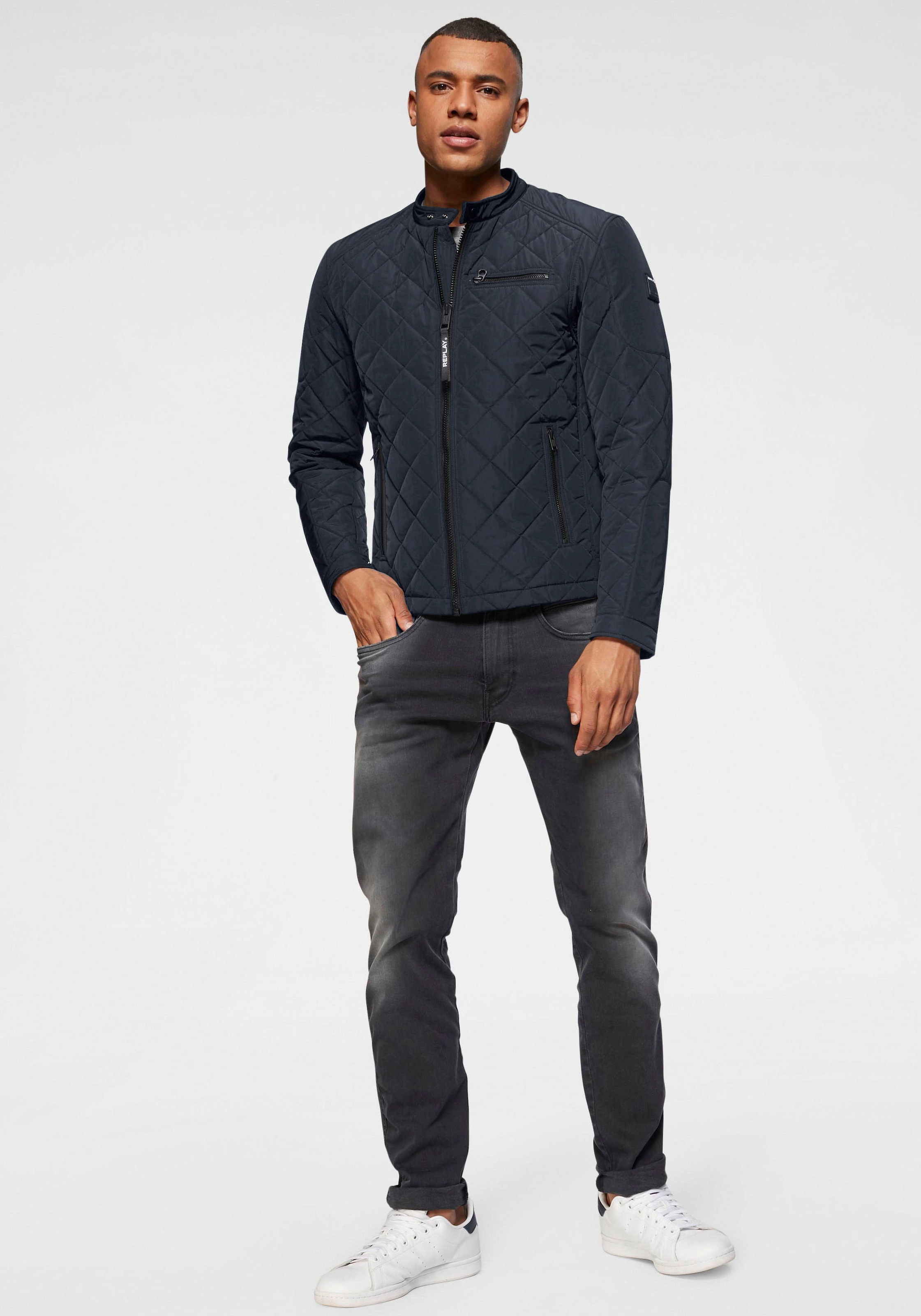 Replay Steppjacke, mit Rautenmuster