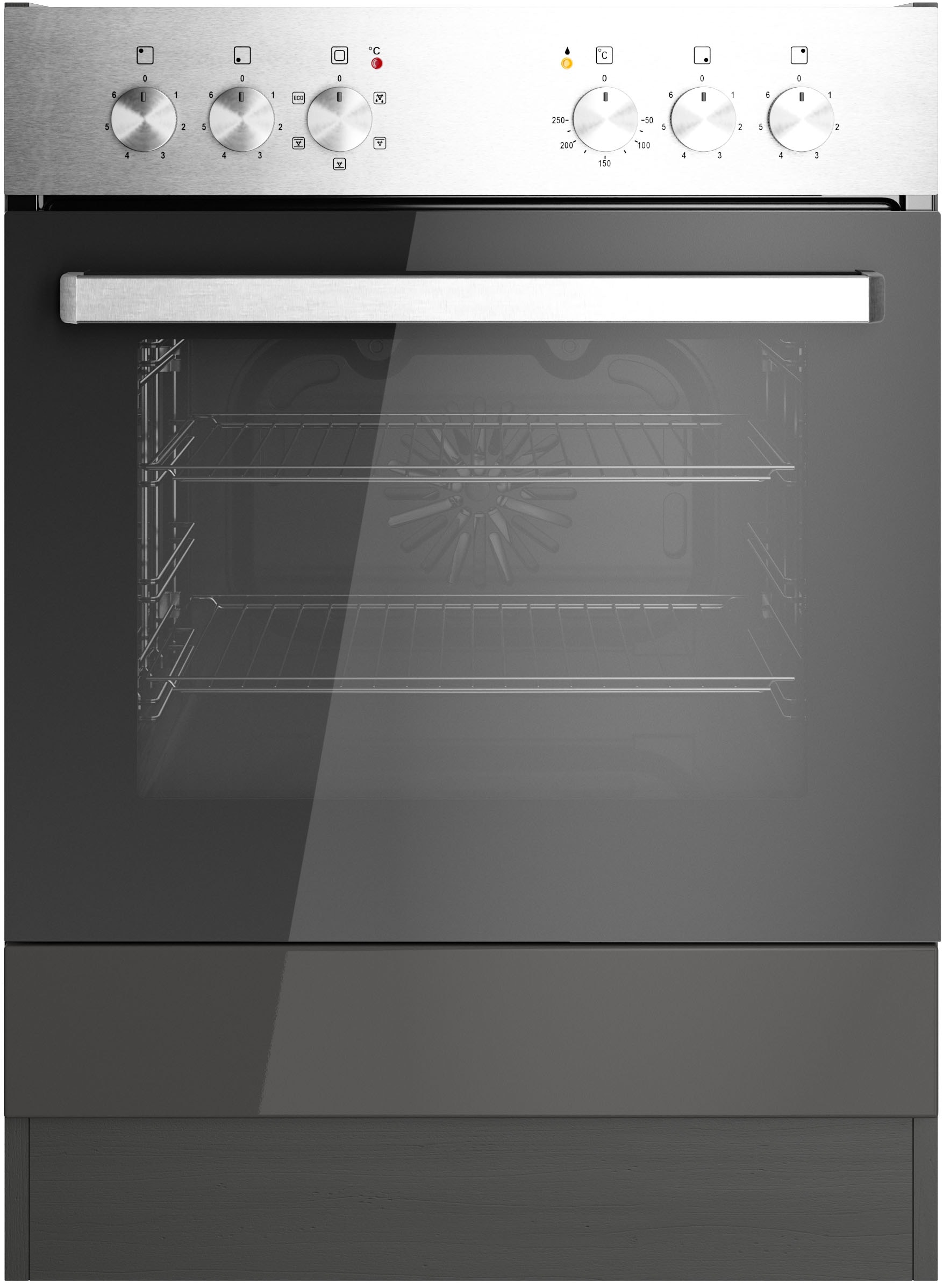 KOCHSTATION Herdumbauschrank »KS-Milan«, HELD Möbel, Herdumbauschrank 60 cm, matte oder hochglänzende Fronten