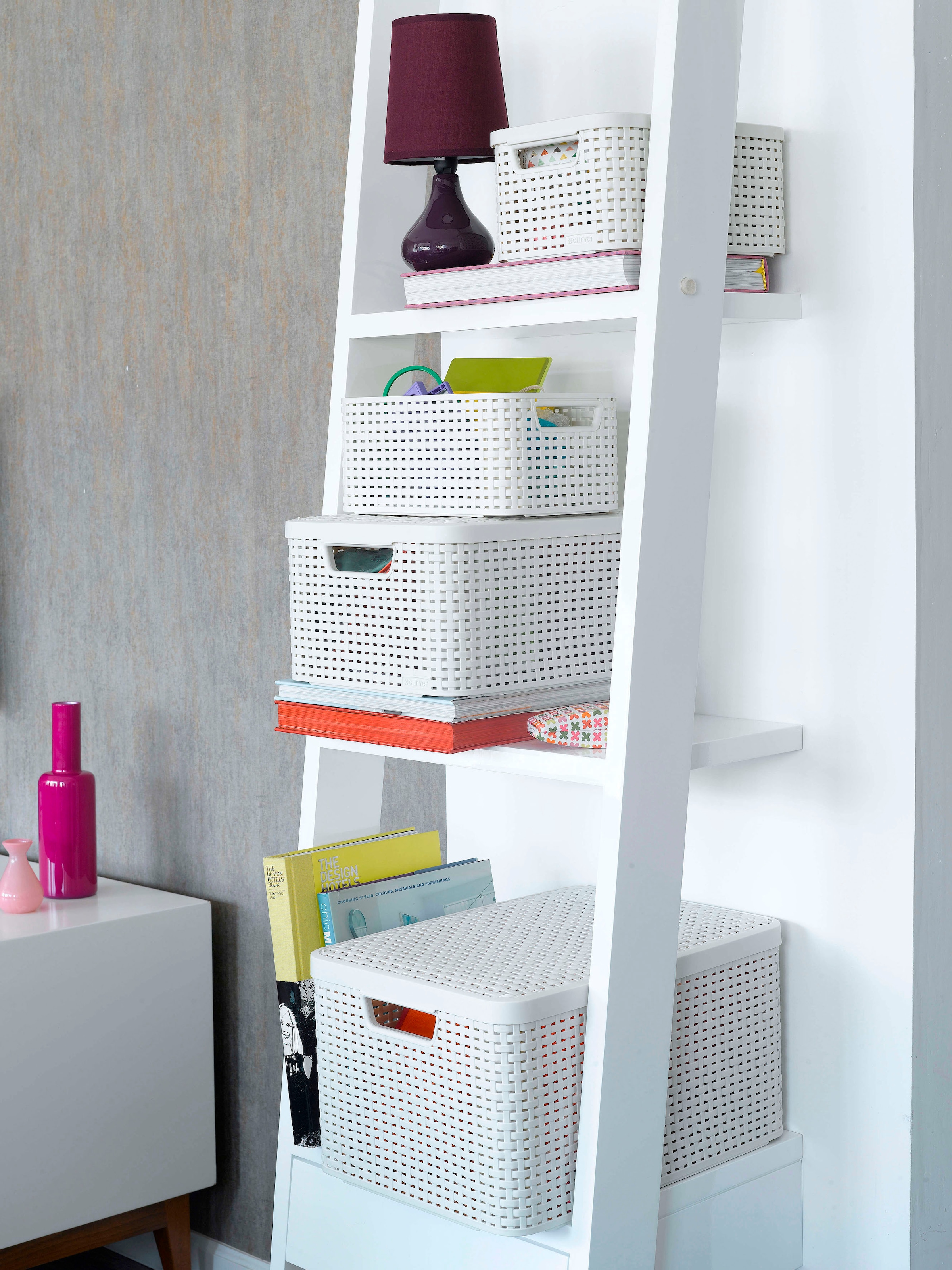 Curver Organizer »Style Box L+M+S«, (Set, 3 St.), Aufbewahrungsbox, stapelbar mit und ohne Deckel