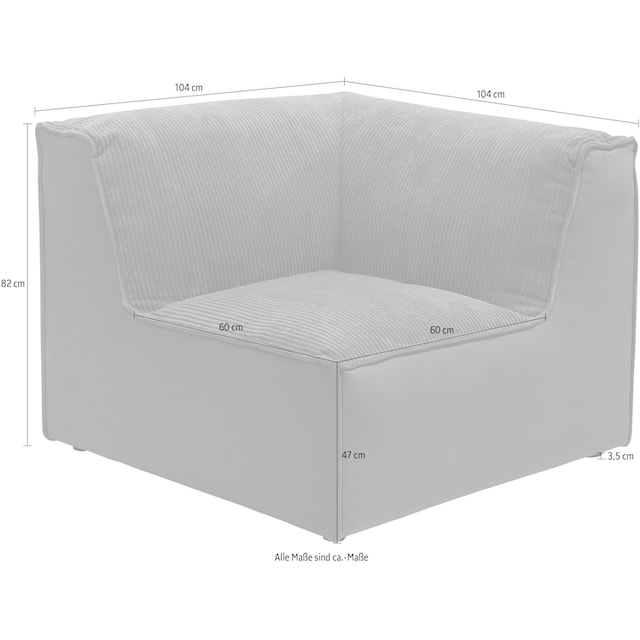 RAUM.ID Sofa-Eckelement »Modulid«, (1 St.), als Modul oder separat  verwendbar, in Cord OTTO Online Shop