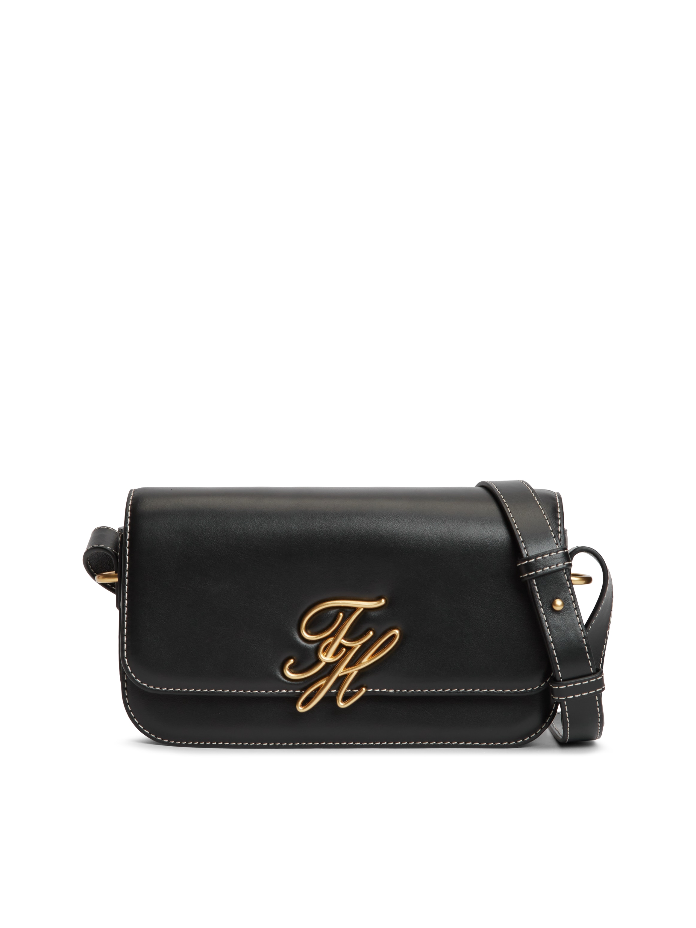 Tommy Hilfiger Umhängetasche »TH SCRIPT FLAP CROSSOVER« Schultertasche, Handtasche, Mulitfach, Clutch mit Logo